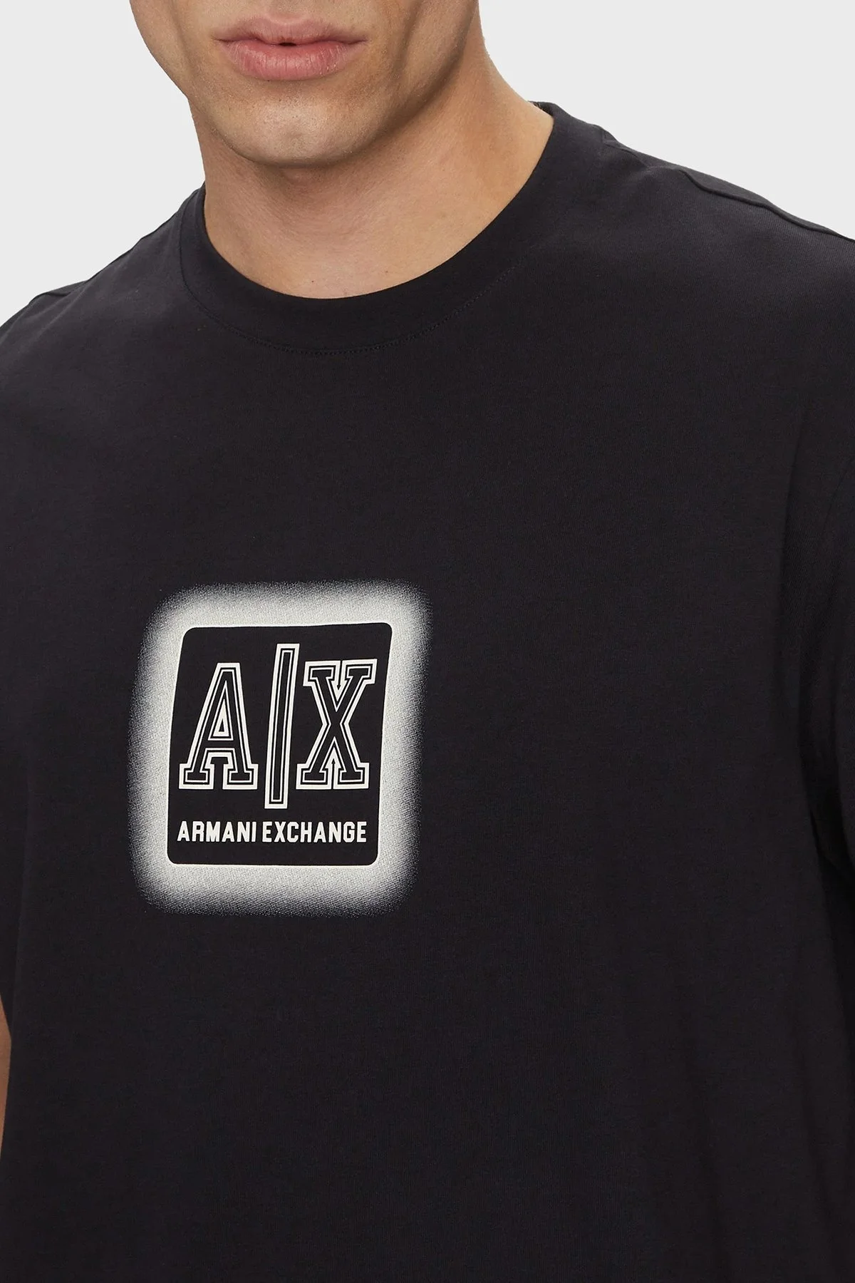 Armani Exchage Kabartmalı Logo Baskılı Pamuklu Regular Fit Bisiklet Yaka Erkek T Shirt XM000545 AF10361 UB101 LACİVERT - 9