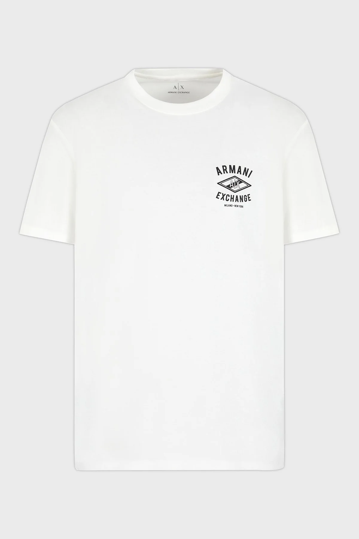 Armani Exchage Logo Baskılı % 100 Pamuk Regular Fit Bisiklet Yaka Erkek T Shirt XM000550 AF10362 U0009 BEYAZ - 8