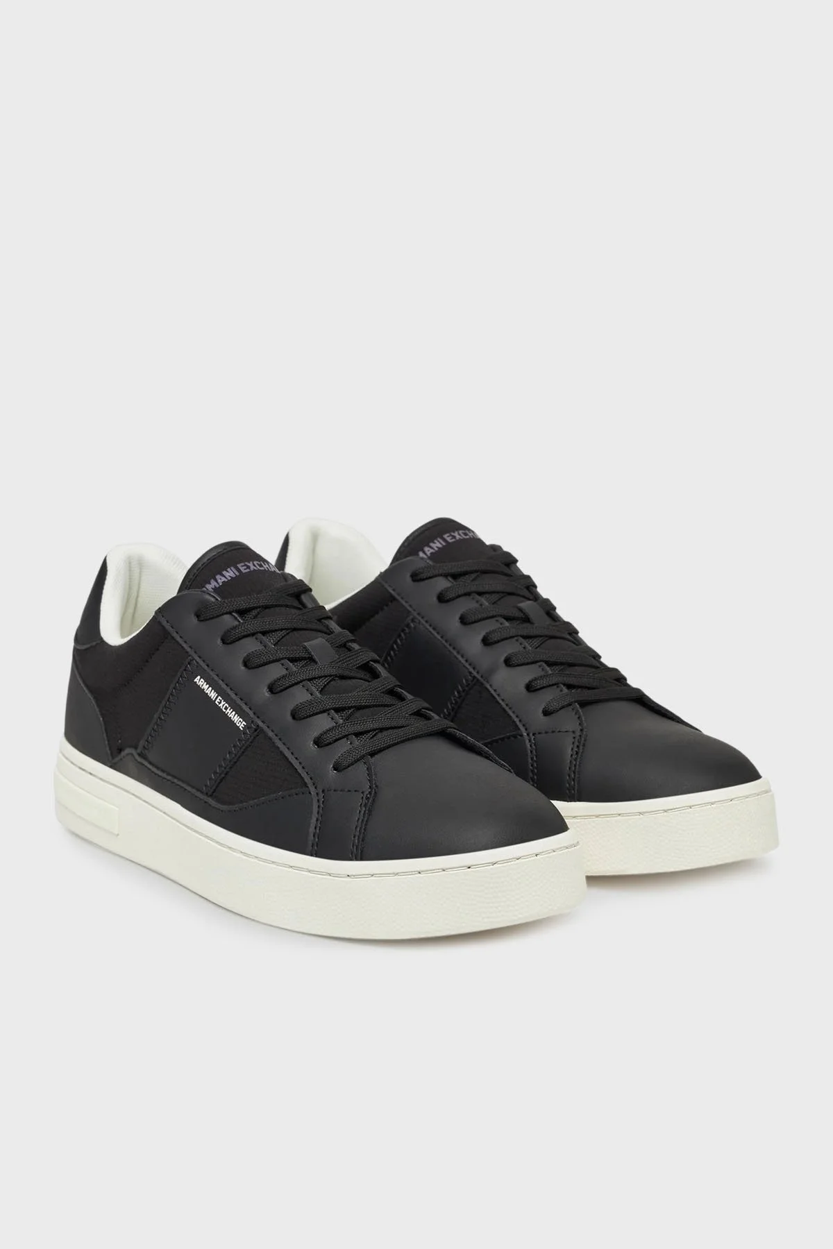 Armani Exchage Logo Baskılı Kalın Taban Sneaker Erkek Ayakkabı XUX241 XV911 K001 SİYAH - 8