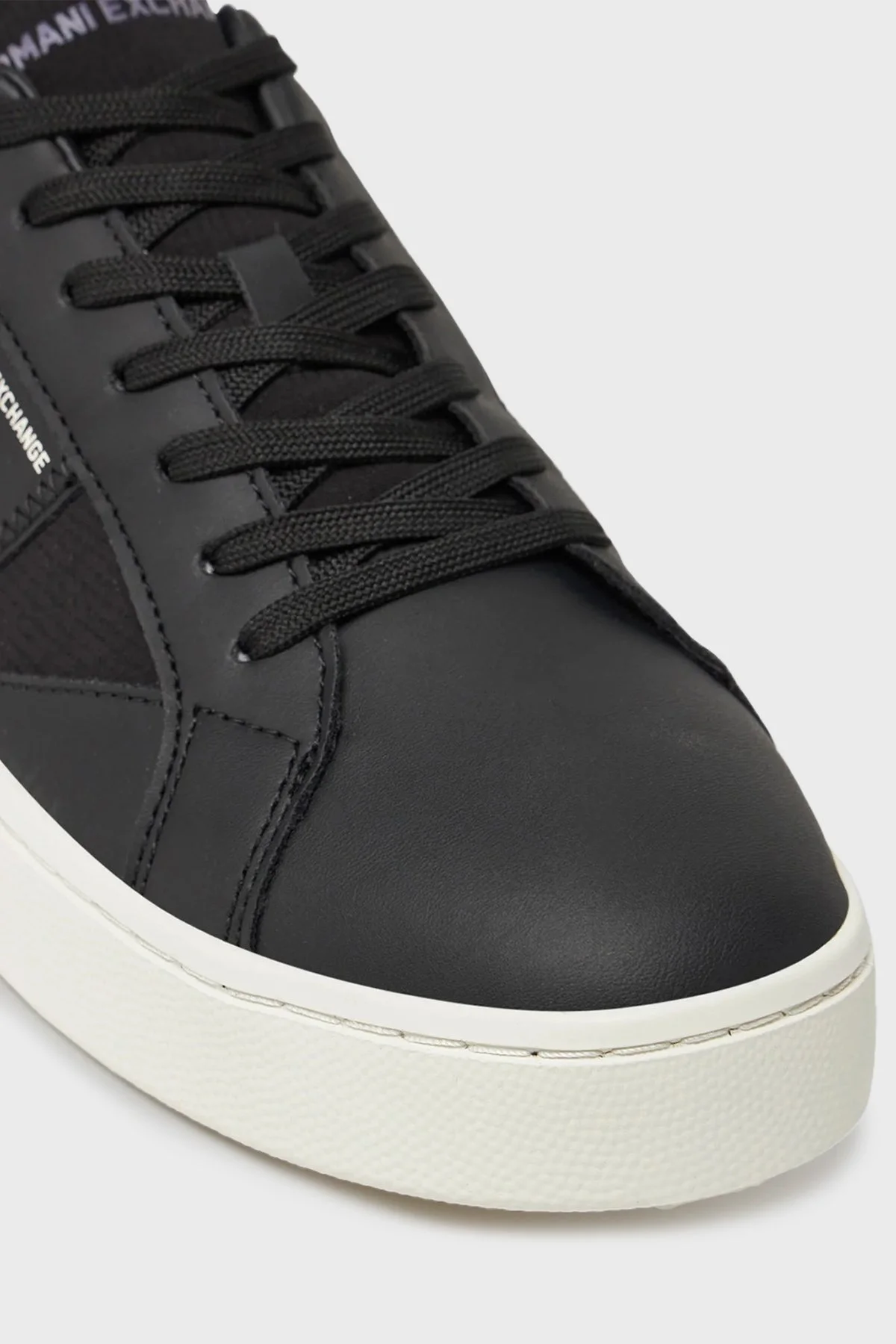 Armani Exchage Logo Baskılı Kalın Taban Sneaker Erkek Ayakkabı XUX241 XV911 K001 SİYAH - 11