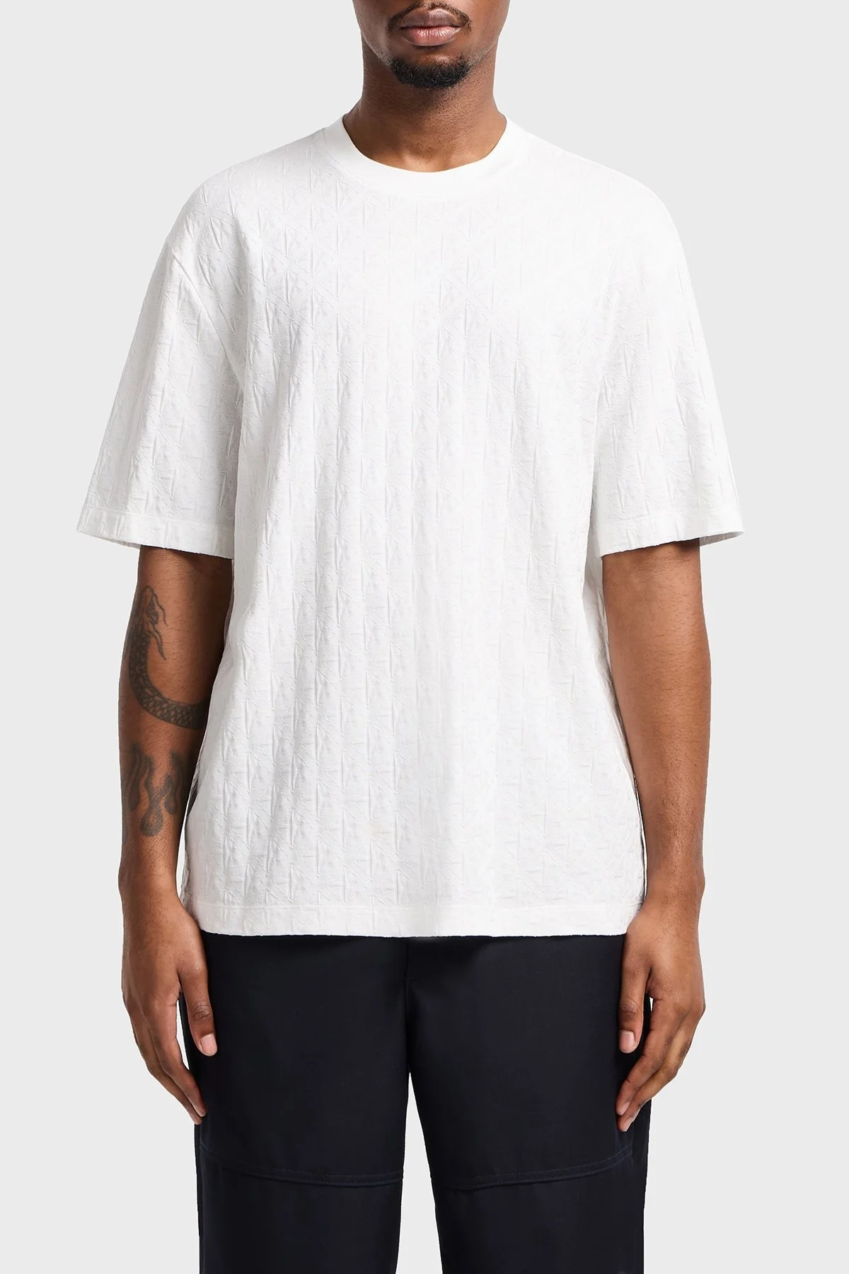 Armani Exchage Logo Baskılı Regular Fit Pamuklu Bisiklet Yaka Erkek T Shirt XM000268 AF10337 U0009 BEYAZ - 7