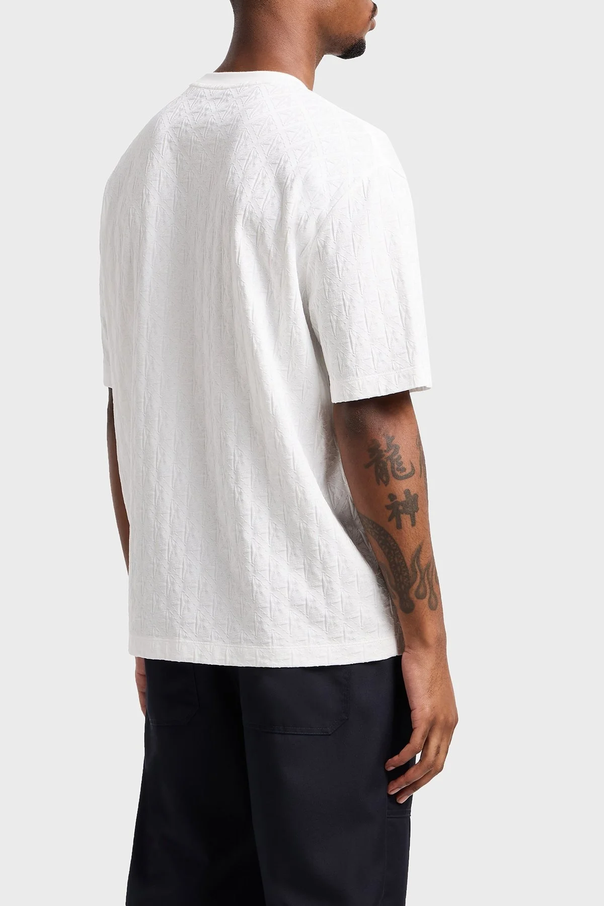 Armani Exchage Logo Baskılı Regular Fit Pamuklu Bisiklet Yaka Erkek T Shirt XM000268 AF10337 U0009 BEYAZ - 9