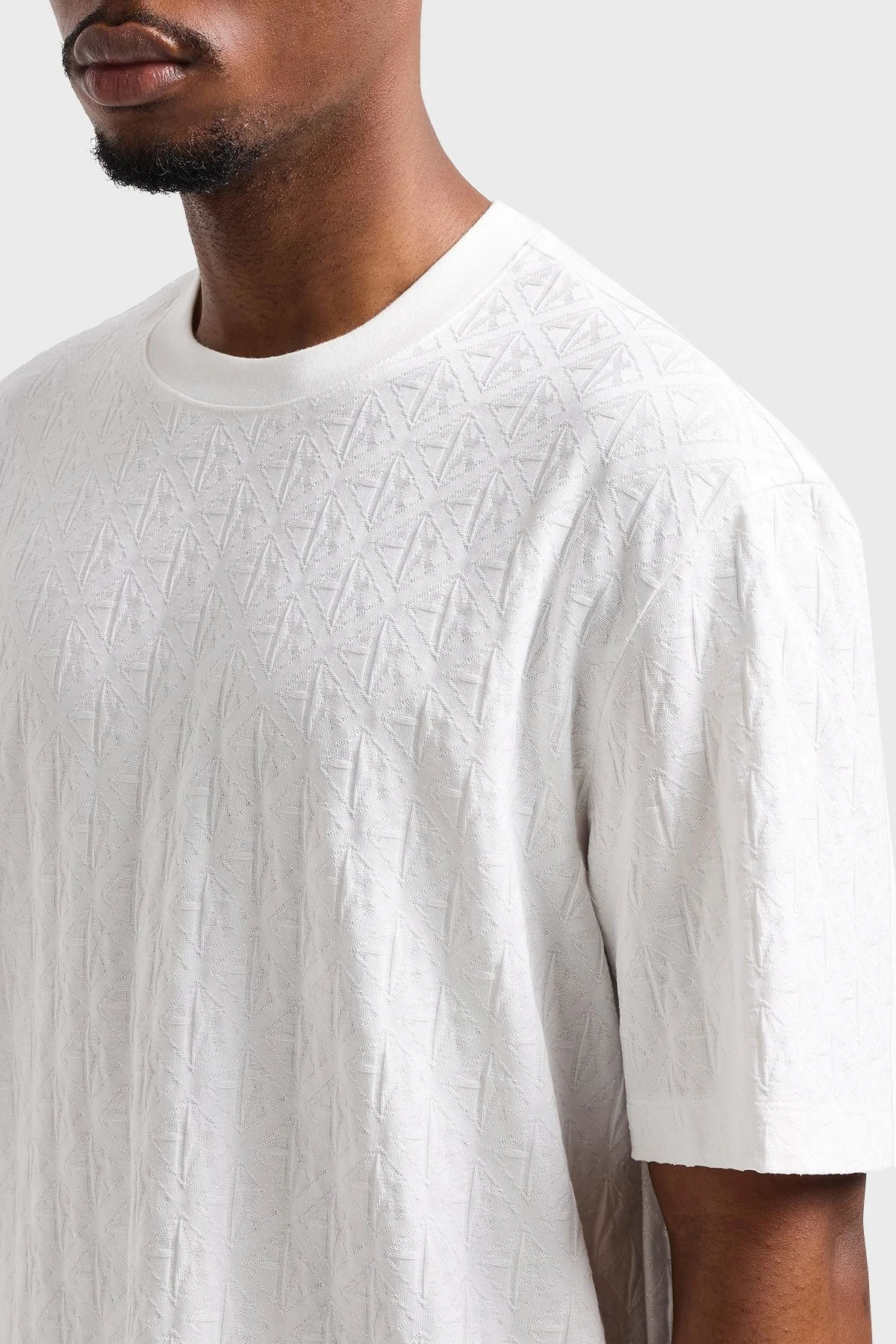 Armani Exchage Logo Baskılı Regular Fit Pamuklu Bisiklet Yaka Erkek T Shirt XM000268 AF10337 U0009 BEYAZ - 10