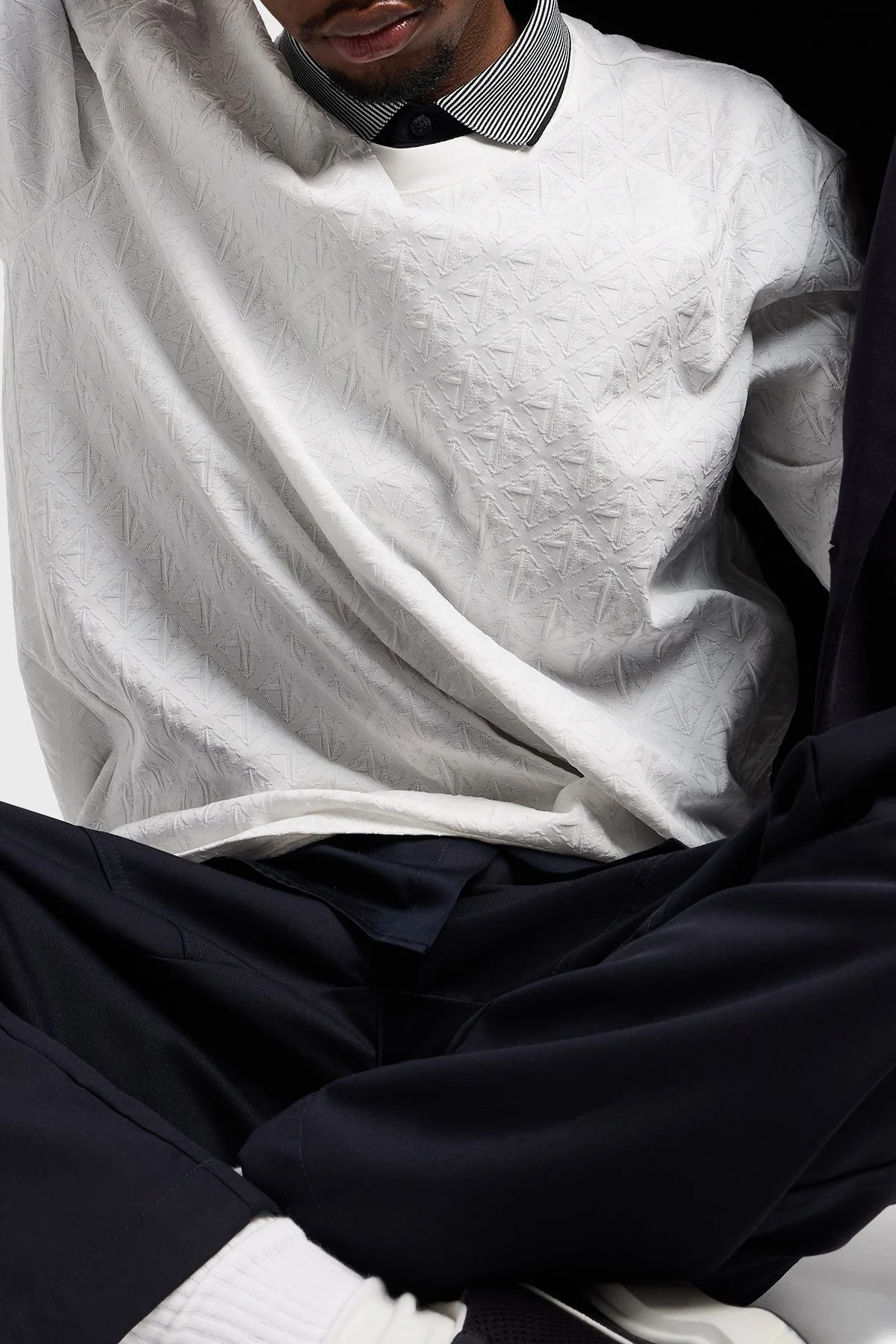 Armani Exchage Logo Baskılı Regular Fit Pamuklu Bisiklet Yaka Erkek T Shirt XM000268 AF10337 U0009 BEYAZ - 11