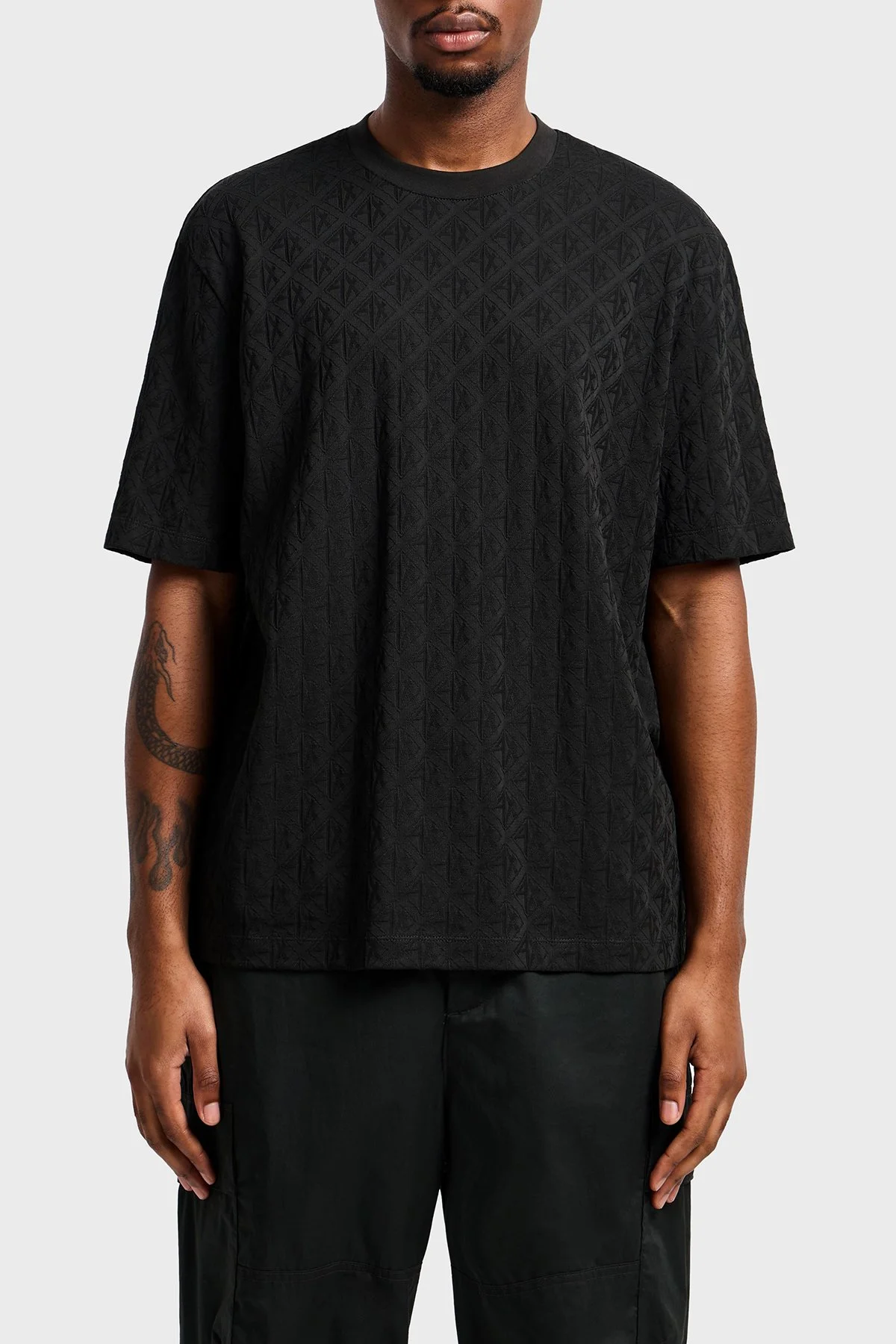 Armani Exchage Logo Baskılı Regular Fit Pamuklu Bisiklet Yaka Erkek T Shirt XM000268 AF10337 UB001 HAKİ - 6