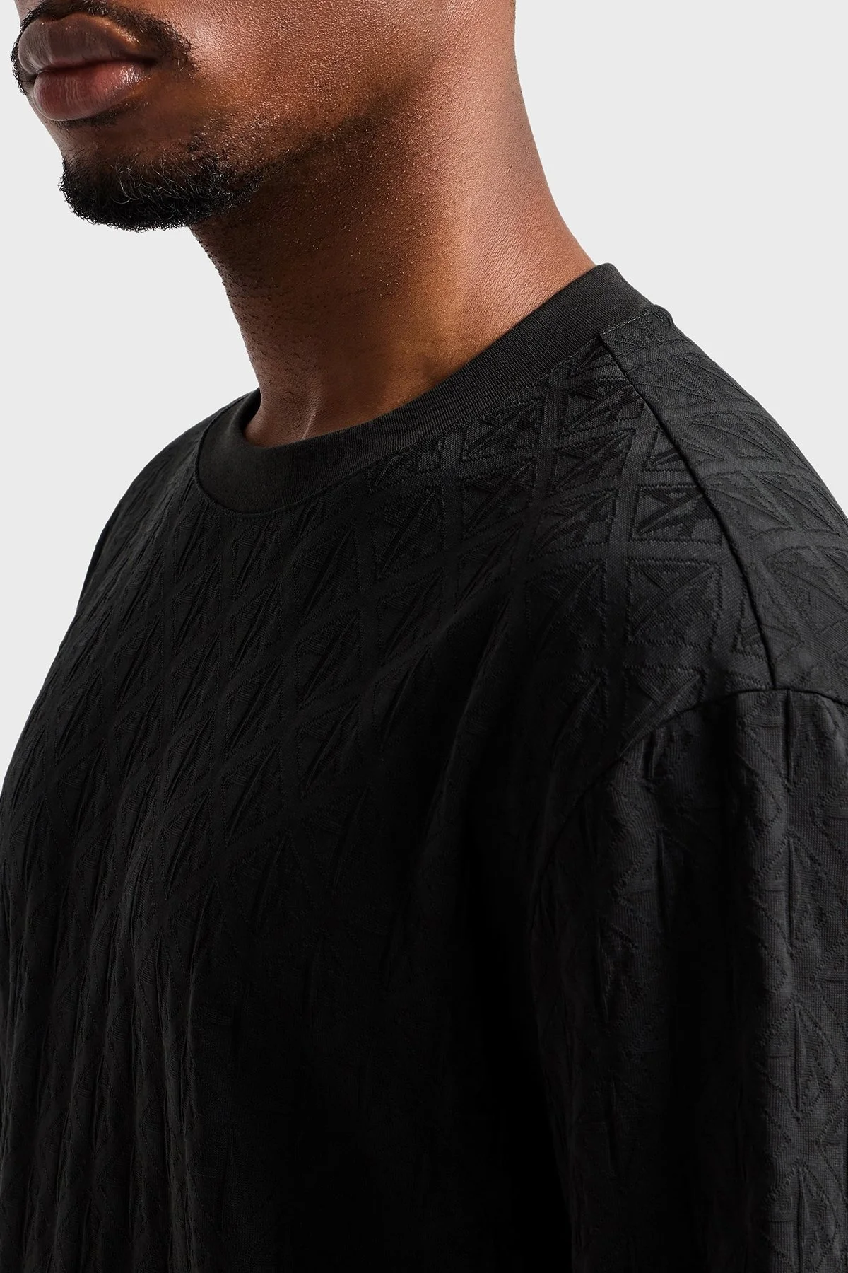 Armani Exchage Logo Baskılı Regular Fit Pamuklu Bisiklet Yaka Erkek T Shirt XM000268 AF10337 UB001 SİYAH - 4