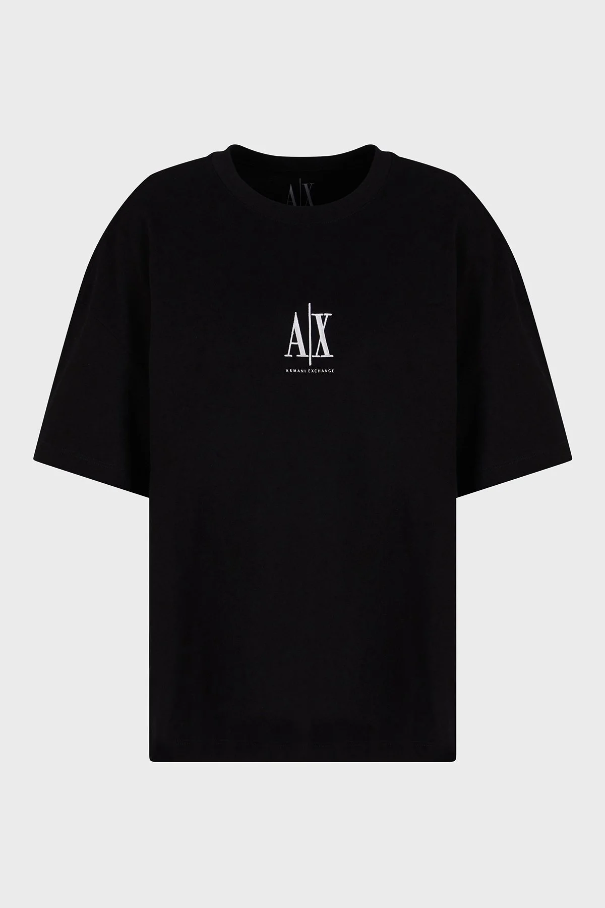 Armani Exchage Logo Baskılı Relaxed Fit Bisiklet Yaka Bayan T Shirt XW001182 AF15085 UC001 SİYAH - 10