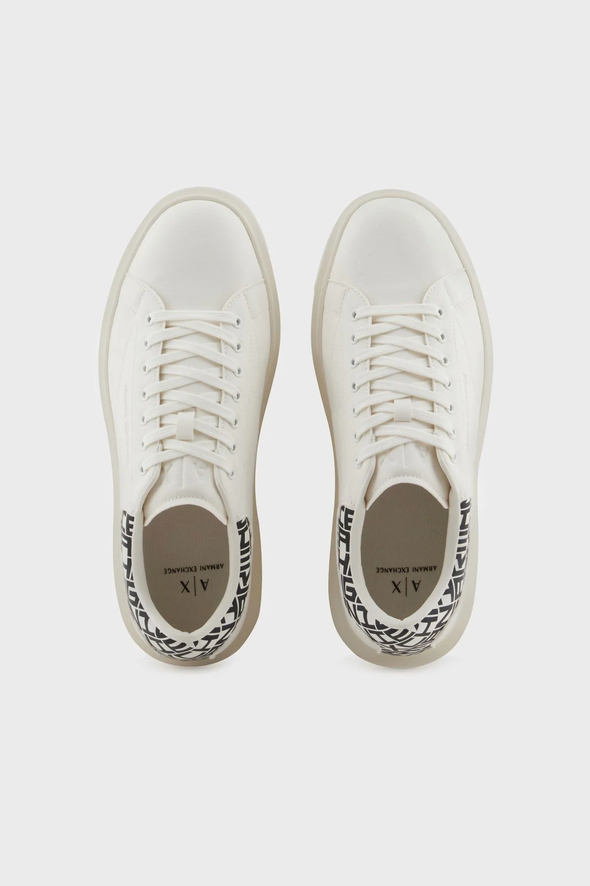 Armani Exchage Logo Detaylı Sneaker Erkek Ayakkabı XUX123 XV761 N480 BEYAZ-SİYAH - 3