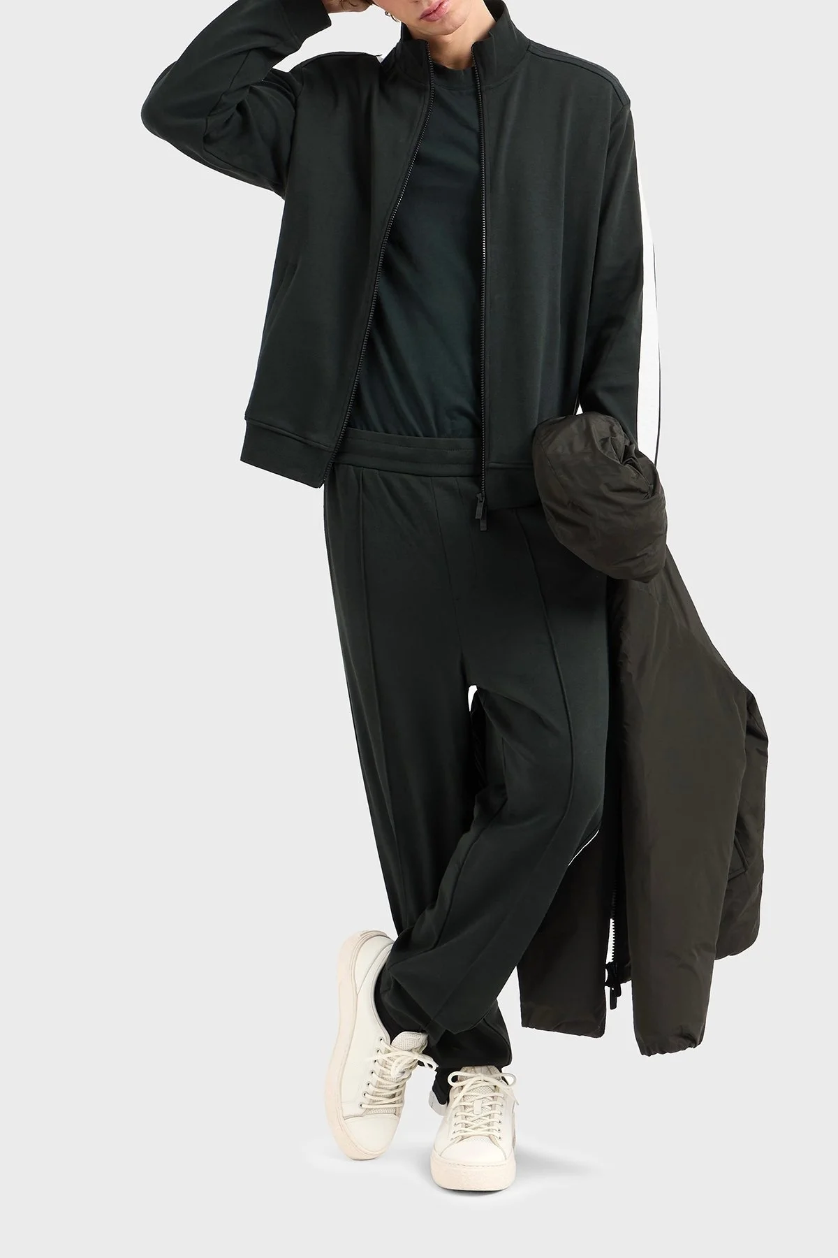 Armani Exchage Logolu % 100 Pamuk Regular Fit Bisiklet Yaka Erkek T Shirt XM000322 AF10361 UB001 KOYU YEŞİL - 7