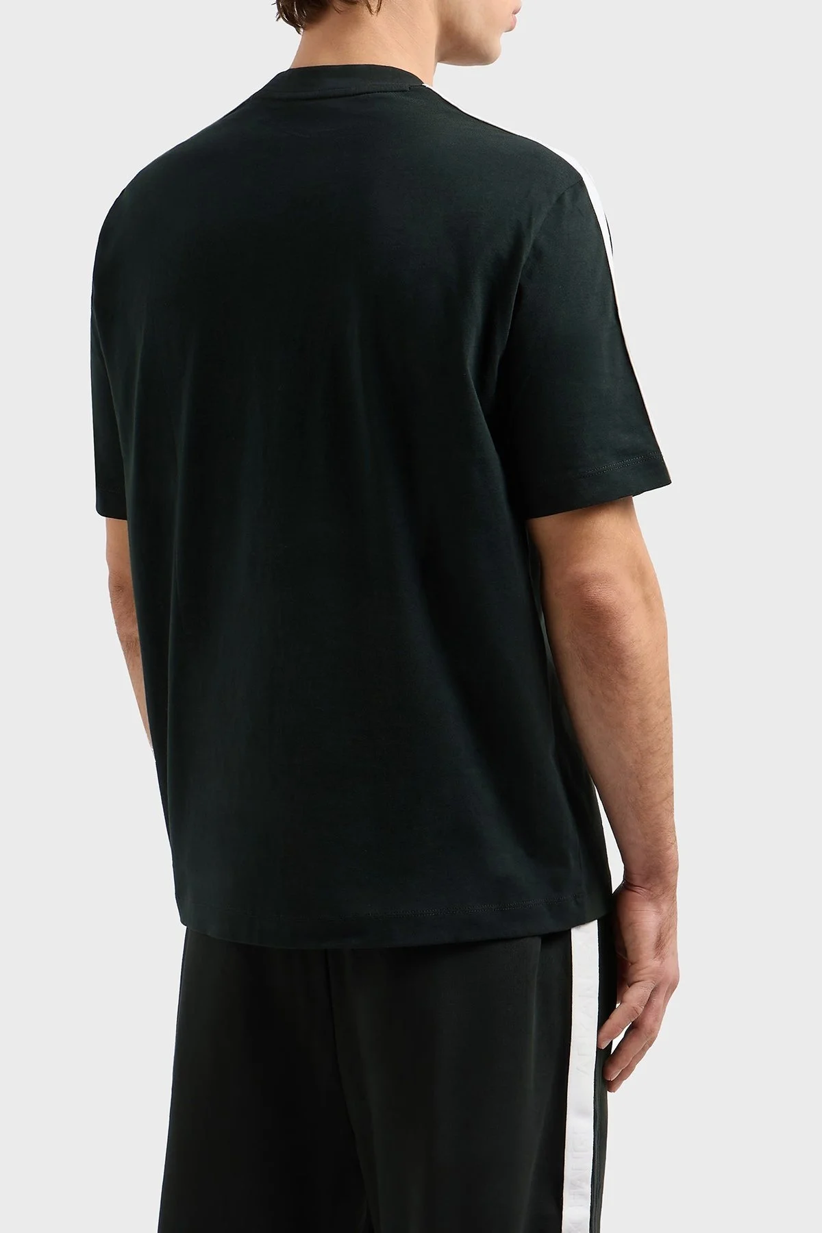 Armani Exchage Logolu % 100 Pamuk Regular Fit Bisiklet Yaka Erkek T Shirt XM000322 AF10361 UB001 KOYU YEŞİL - 8