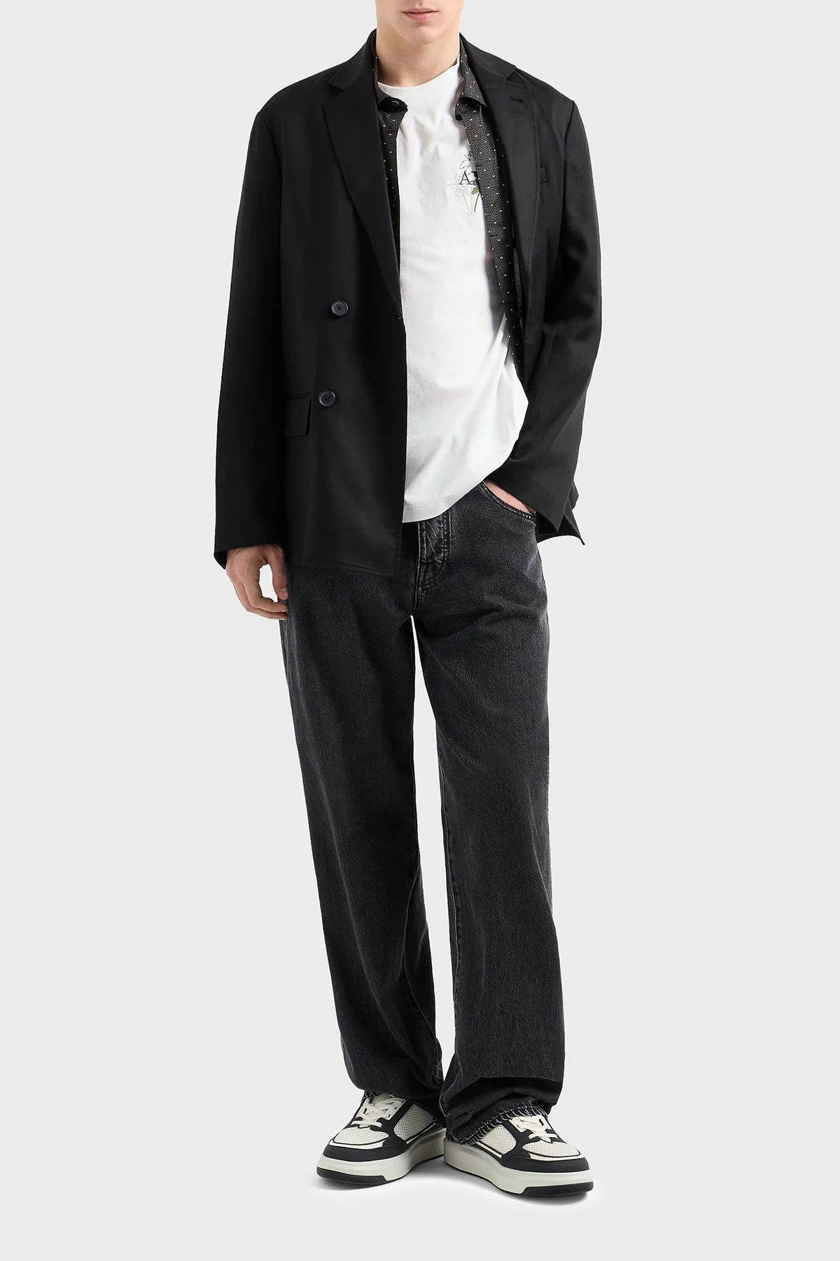 Armani Exchage Logolu % 100 Pamuk Regular Fit Erkek T Shirt XM000572 AF10334 U0009 BEYAZ - 7