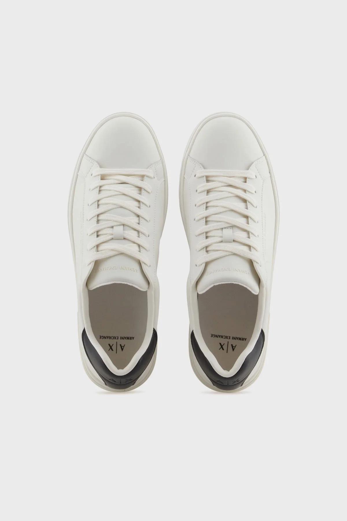 Armani Exchage Logolu Hakiki Deri Sneaker Erkek Ayakkabı XM000141 AF11912 M0017 EKRU-SİYAH - 9