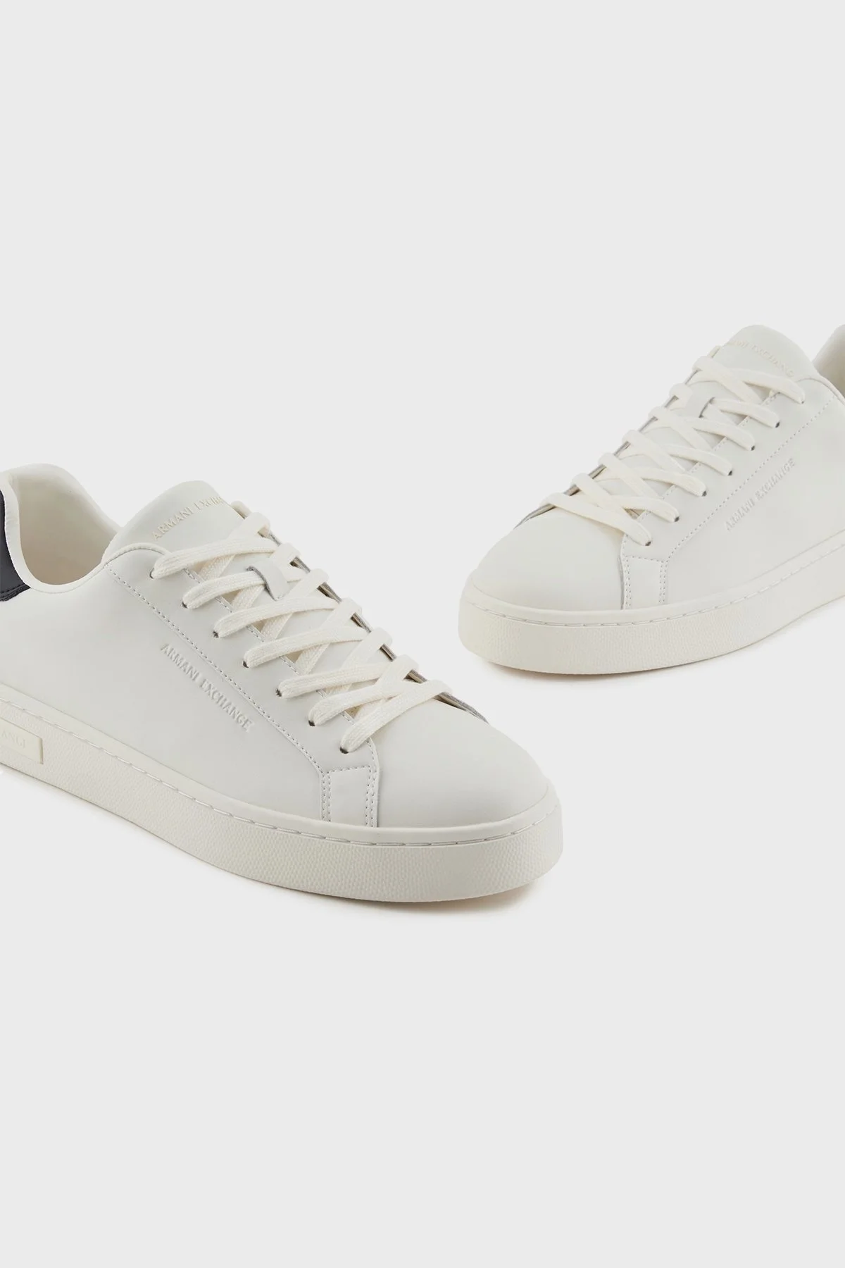 Armani Exchage Logolu Hakiki Deri Sneaker Erkek Ayakkabı XM000141 AF11912 M0017 EKRU-SİYAH - 10