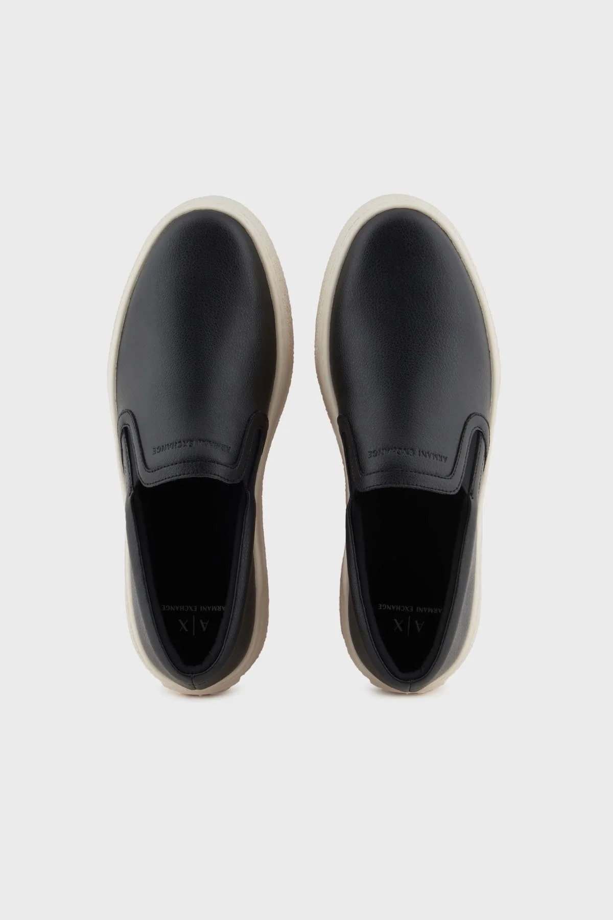 Armani Exchage Logolu Kalın Taban Slip-On Sneaker Erkek Ayakkabı XUY012 XV799 00002 SİYAH - 3