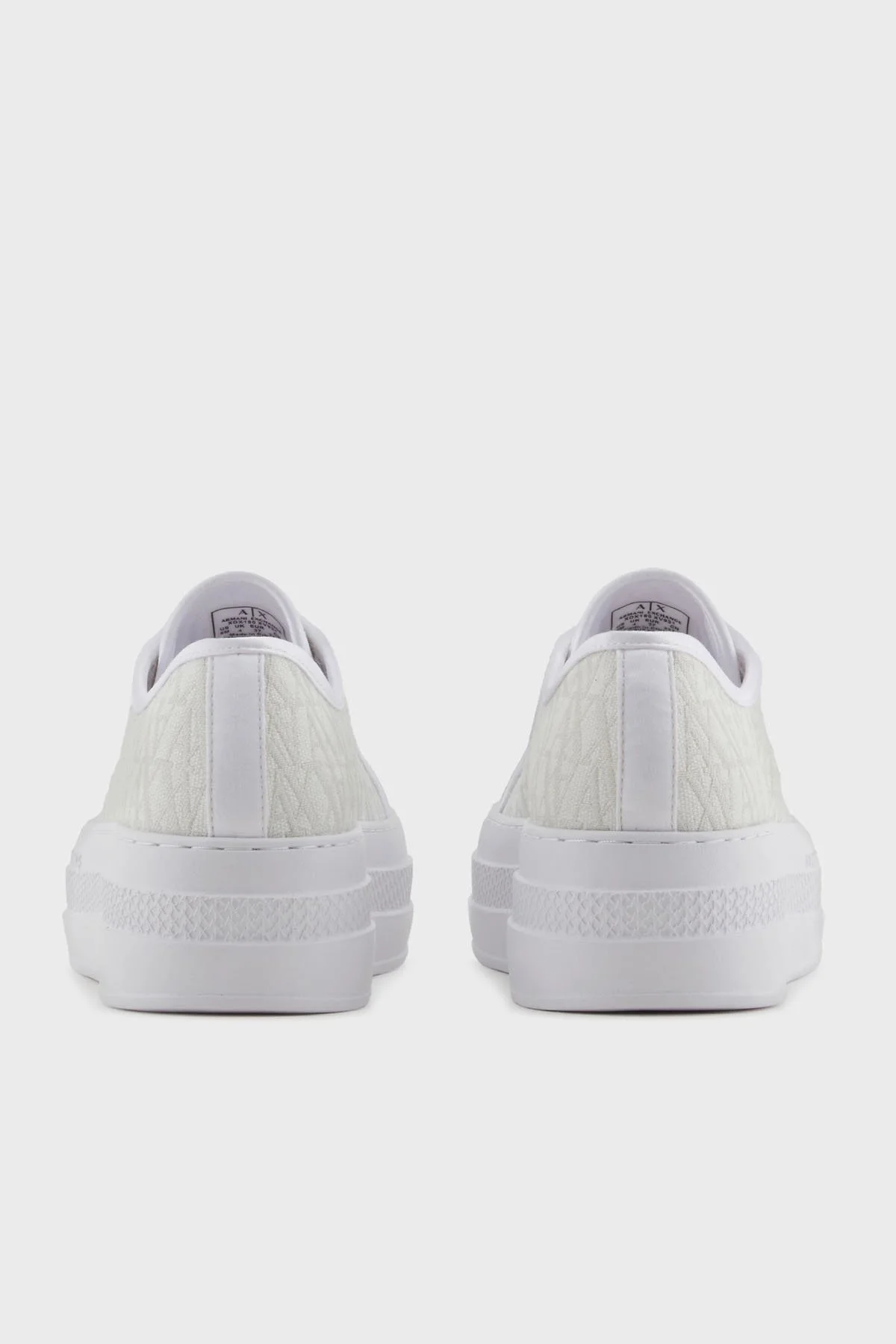 Armani Exchage Logolu Kalın Taban Sneaker Bayan Ayakkabı XDX180 XV931 U606 BEYAZ-AÇIK GRİ - 11