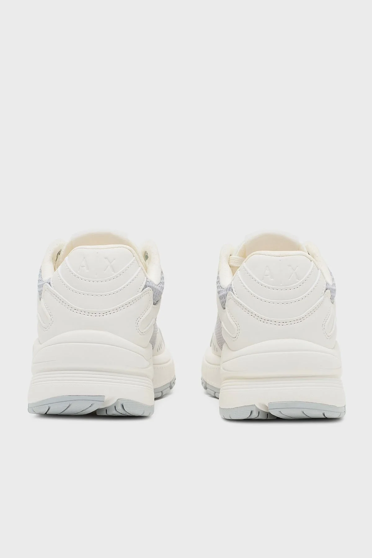 Armani Exchage Logolu Kalın Taban Sneaker Bayan Ayakkabı XDX195 XV944 S137 EKRU-GÜMÜŞ - 11