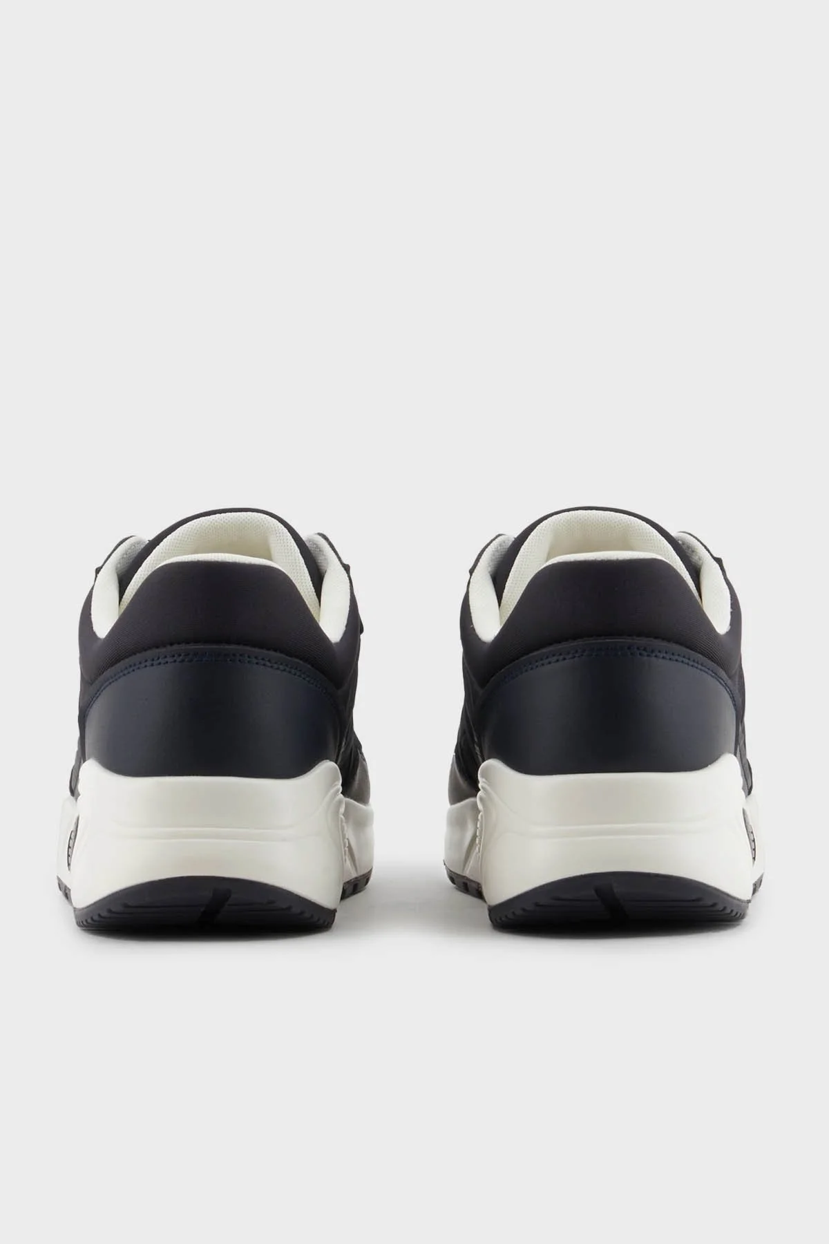 Armani Exchage Logolu Kalın Taban Sneaker Erkek Ayakkabı XUX239 XV909 U385 LACİVERT-EKRU - 11