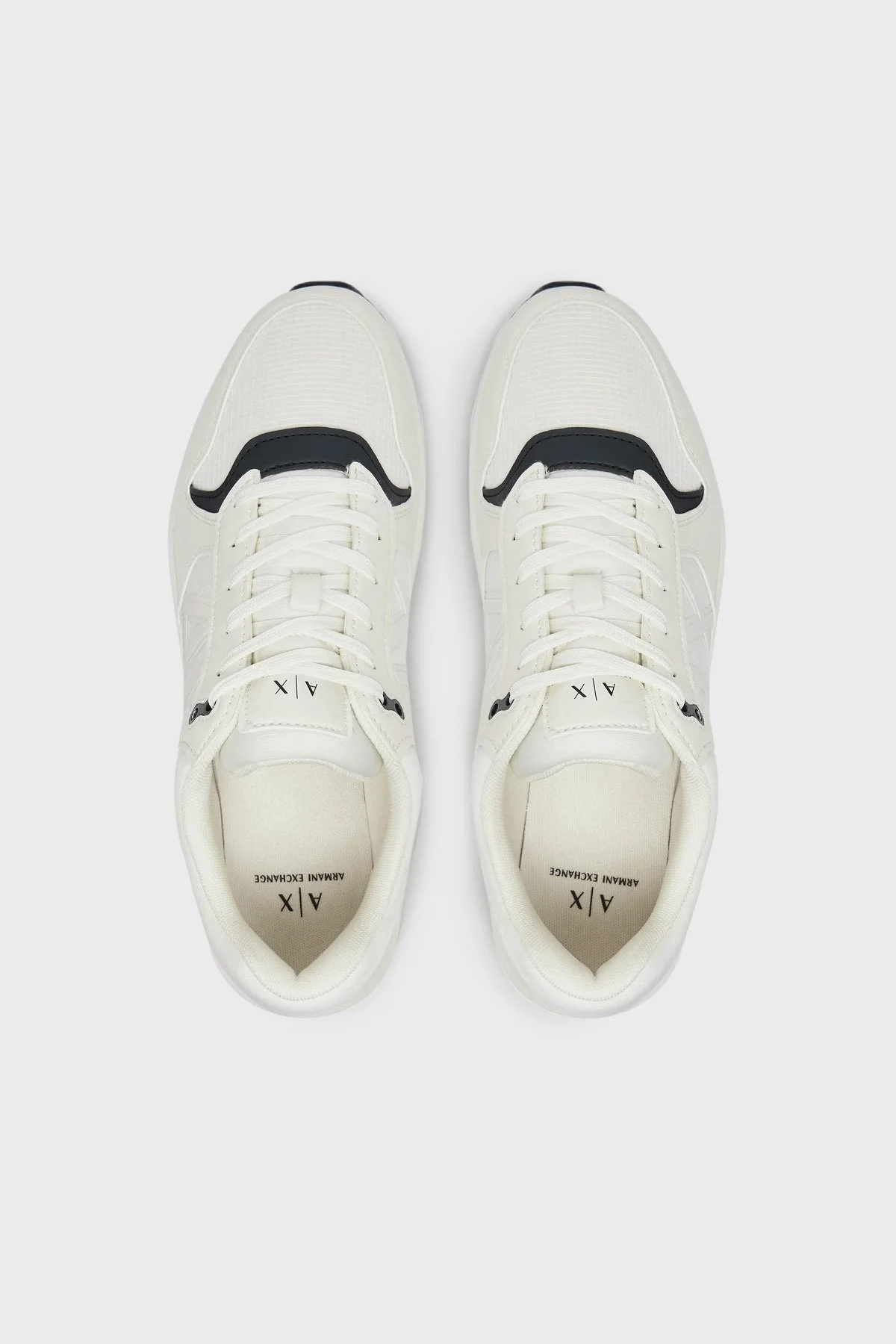 Armani Exchage Logolu Kalın Tabanlı Sneaker Erkek Ayakkabı XUX239 XV909 U384 BEYAZ - 9