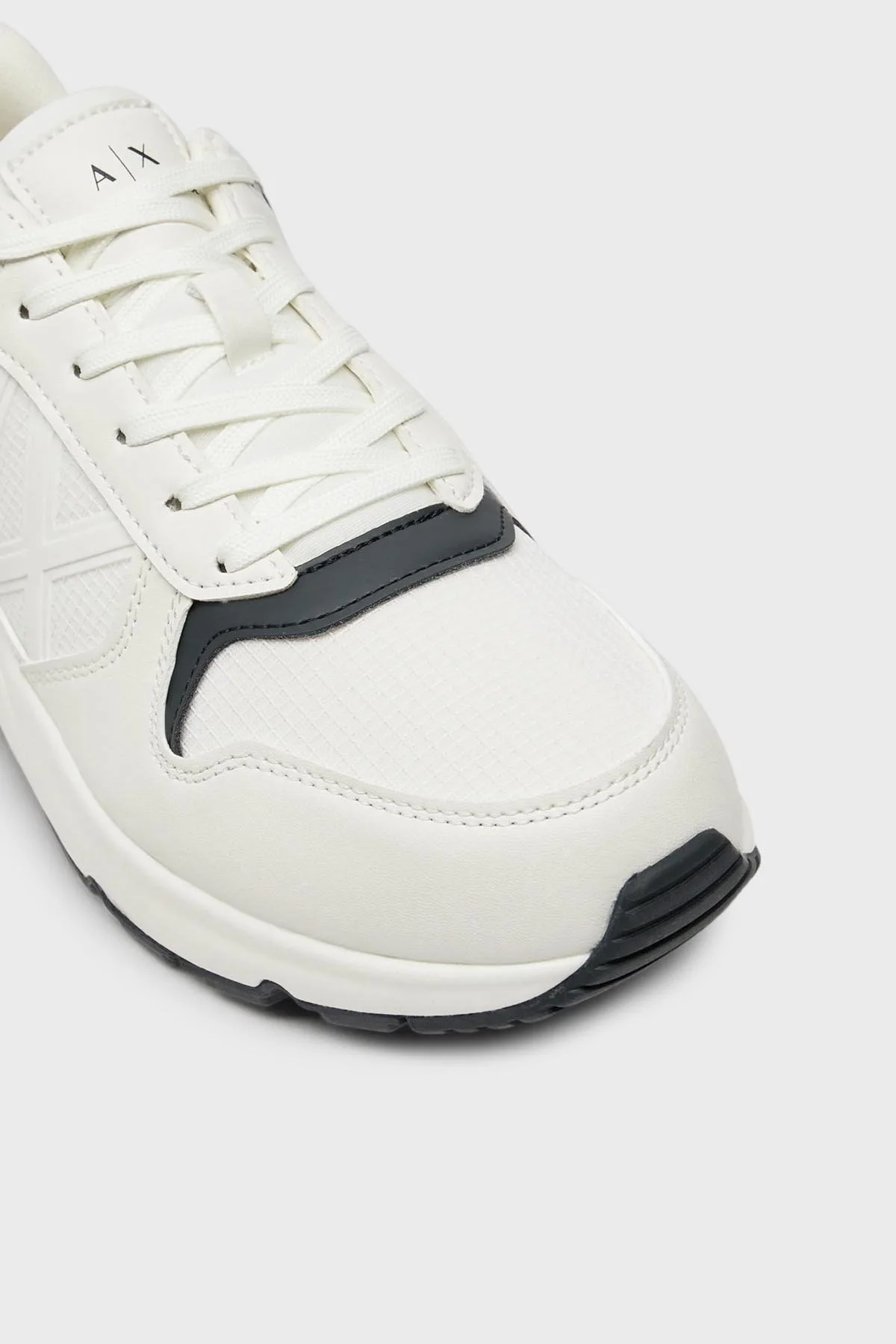 Armani Exchage Logolu Kalın Tabanlı Sneaker Erkek Ayakkabı XUX239 XV909 U384 BEYAZ - 11