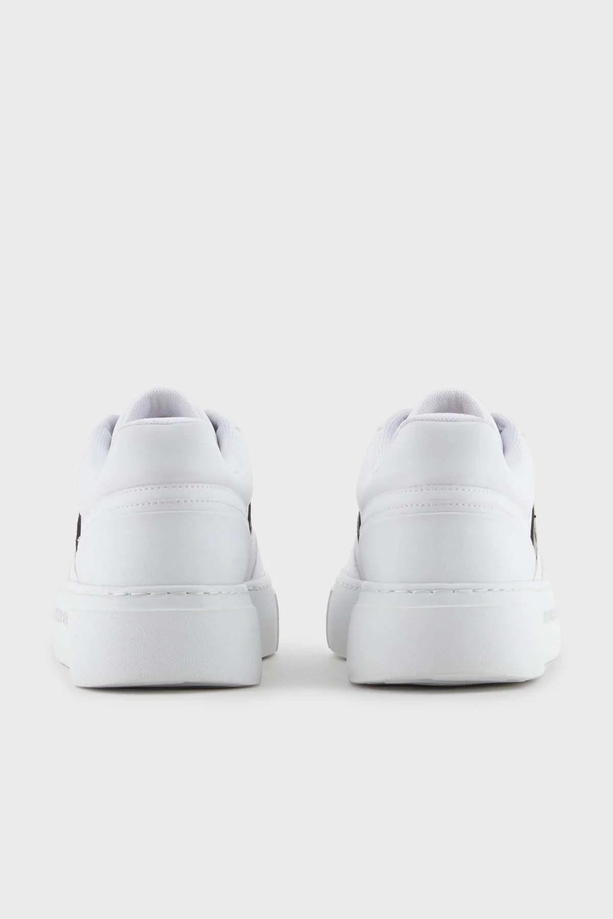 Armani Exchage Logolu Şerit Detaylı Kalın Taban Sneaker Bayan Ayakkabı XDX176 XV917 K488 BEYAZ-SİYAH - 11