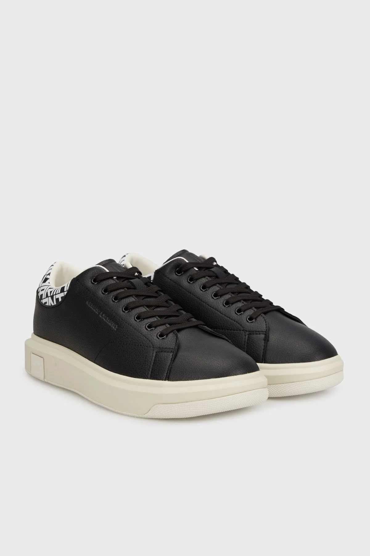 Armani Exchage Logolu Sneaker Erkek Ayakkabı XUX123 XV761 N814 SİYAH-BEYAZ - 8