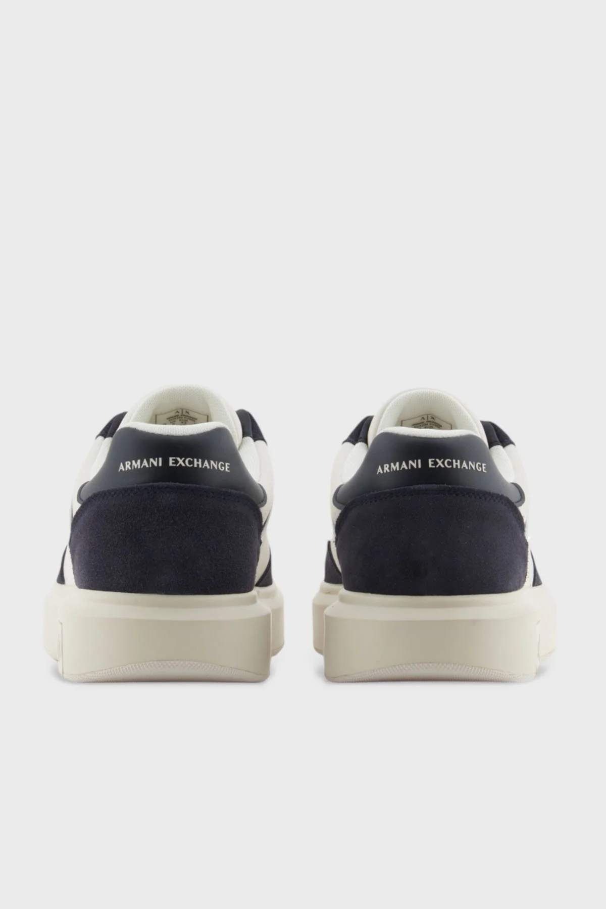 Armani Exchage Logolu Süet Karışımlı Sneaker Erkek Ayakkabı XUX254 XV950 U388 EKRU-LACİVERT - 5