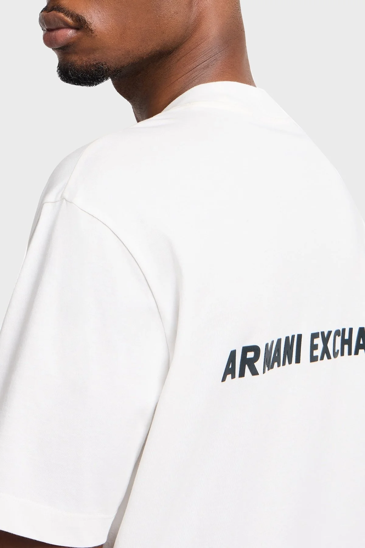 Armani Exchage Ön ve Arka Logo Baskılı Pamuklu Regular Fit Erkek T Shirt XM000588 AF12308 U0009 BEYAZ - 9