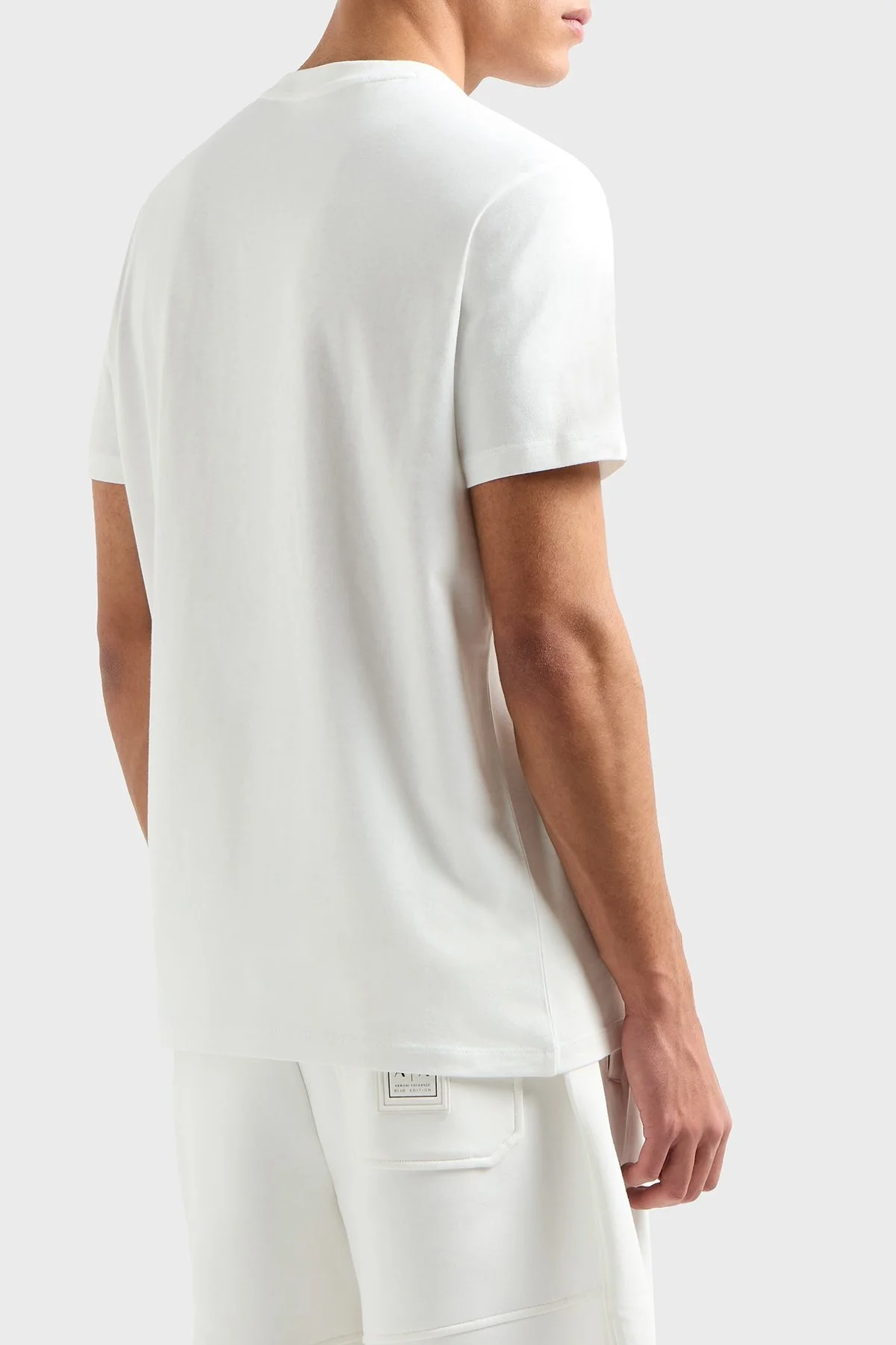 Armani Exchage Pamuklu Kabartmalı Logo Baskılı Regular Fit Bisiklet Yaka Erkek T Shirt XM000544 AF10361 U0009 BEYAZ - 8