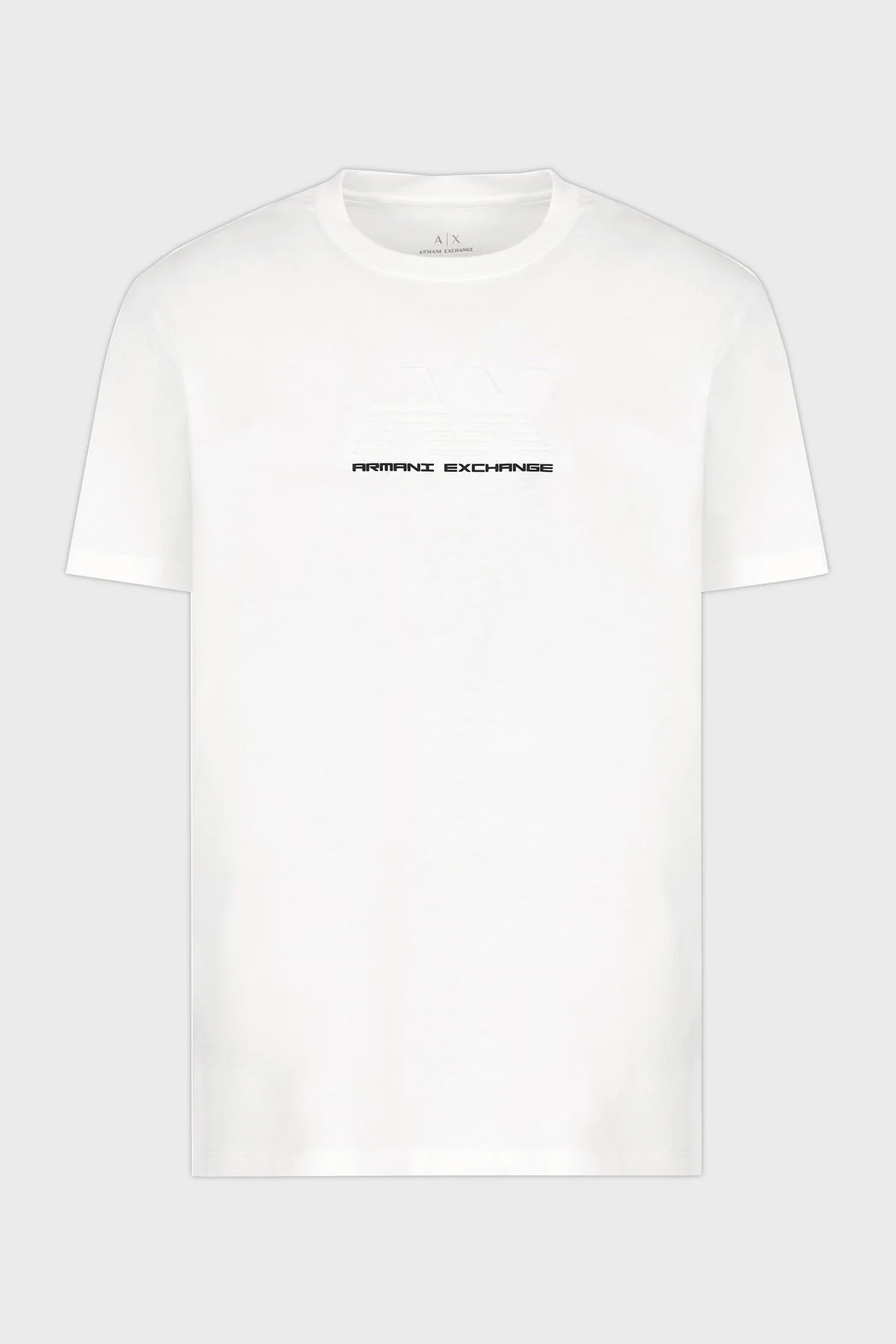 Armani Exchage Pamuklu Kabartmalı Logo Baskılı Regular Fit Bisiklet Yaka Erkek T Shirt XM000544 AF10361 U0009 BEYAZ - 10