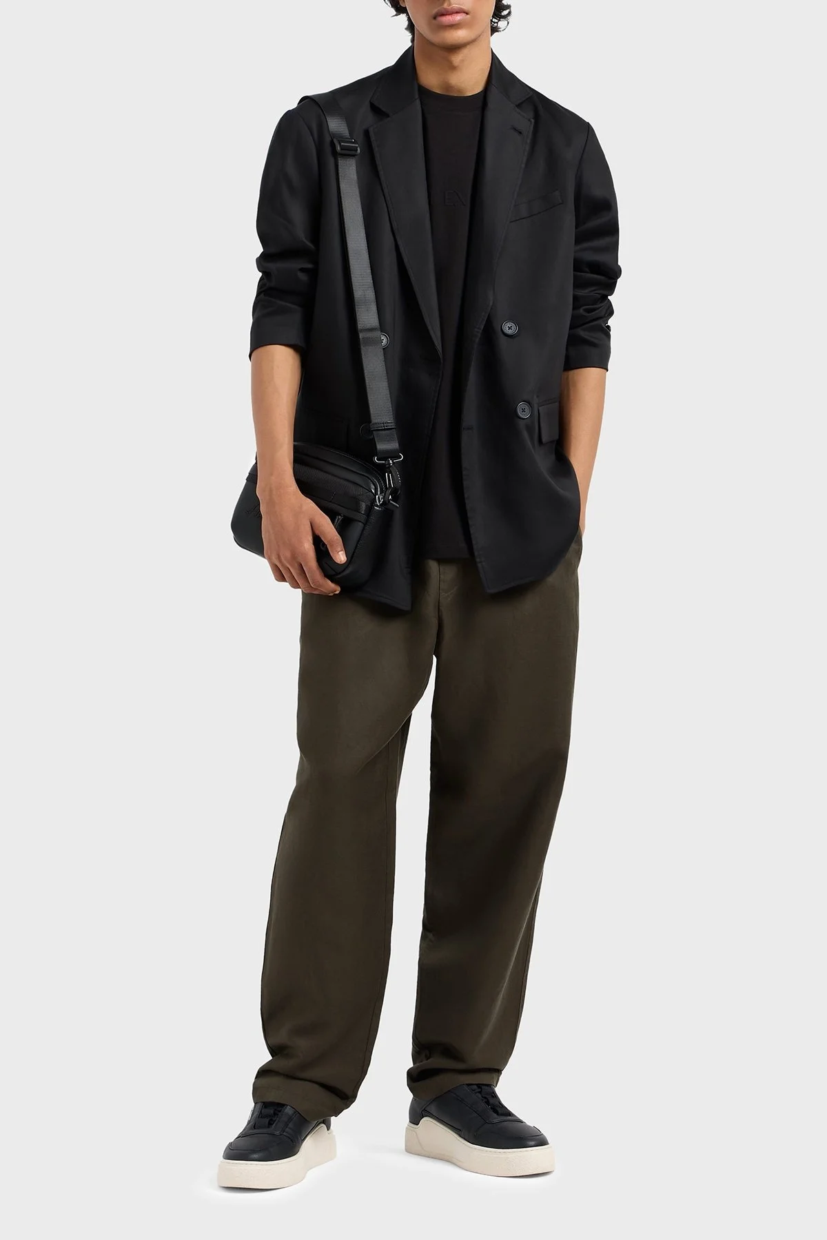 Armani Exchage Pamuklu Kabartmalı Logo Baskılı Regular Fit Bisiklet Yaka Erkek T Shirt XM000554 AF10356 UC001 SİYAH - 7