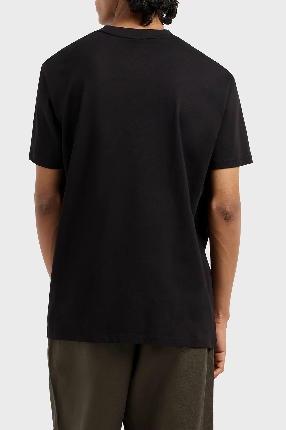 Armani Exchage Pamuklu Kabartmalı Logo Baskılı Regular Fit Bisiklet Yaka Erkek T Shirt XM000554 AF10356 UC001 SİYAH - 8