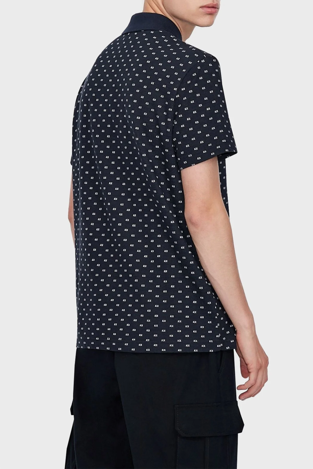 Armani Exchage Pamuklu Regular Fit T Shirt Erkek Polo 6KZFAE ZJ5XZ 55AF LACİVERT - 2