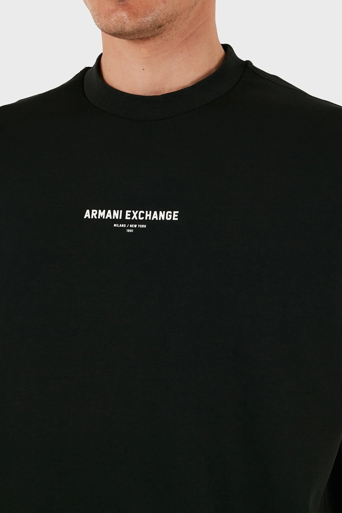 Armani Exchage Streç Pamuklu Regular Fit Bisiklet Yaka Erkek T Shirt XM000290 AF10818 UB001 SİYAH - 12