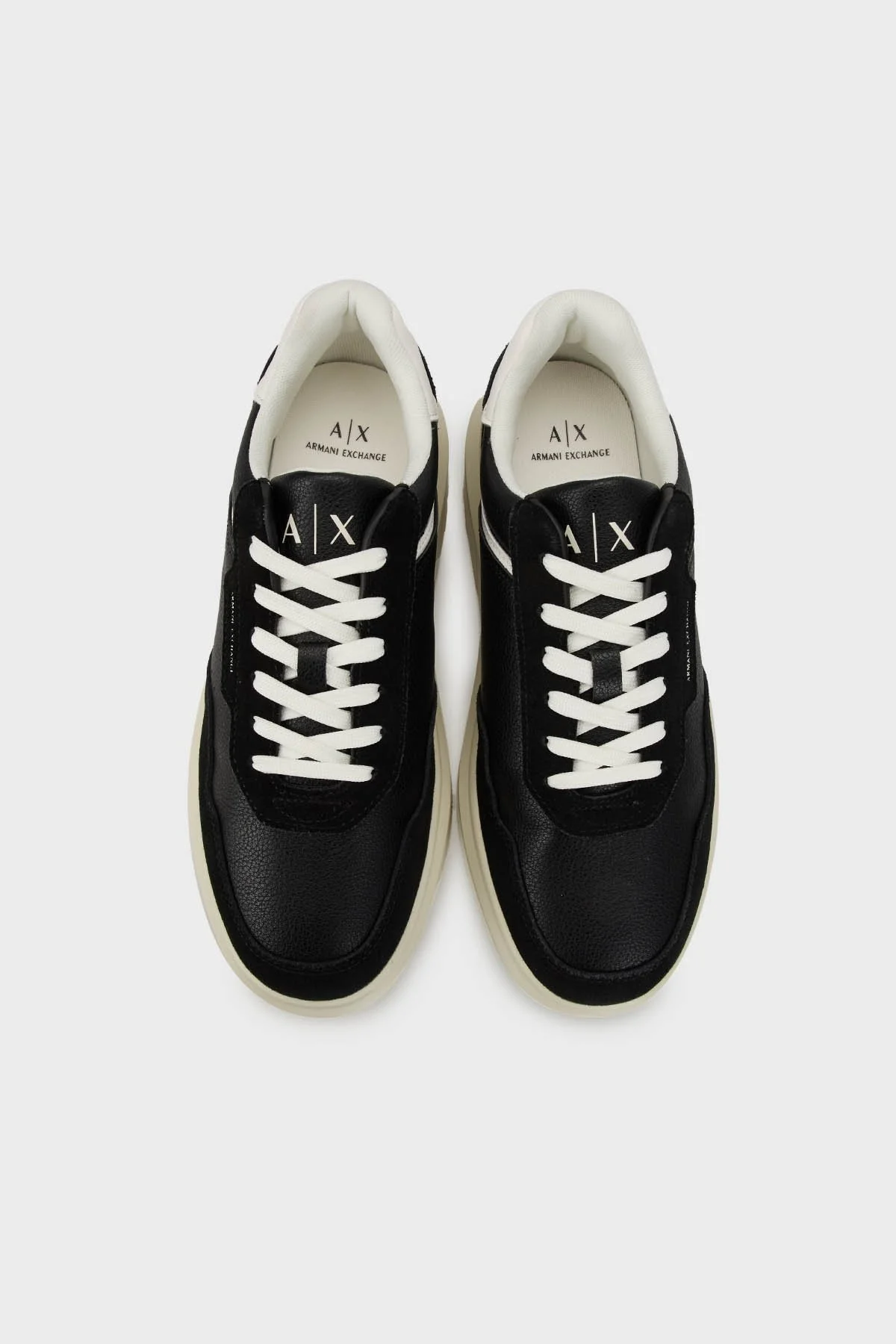 Armani Exchage Süet Detaylı Sneaker Erkek Ayakkabı XUX254 XV950 K001 SİYAH - 9
