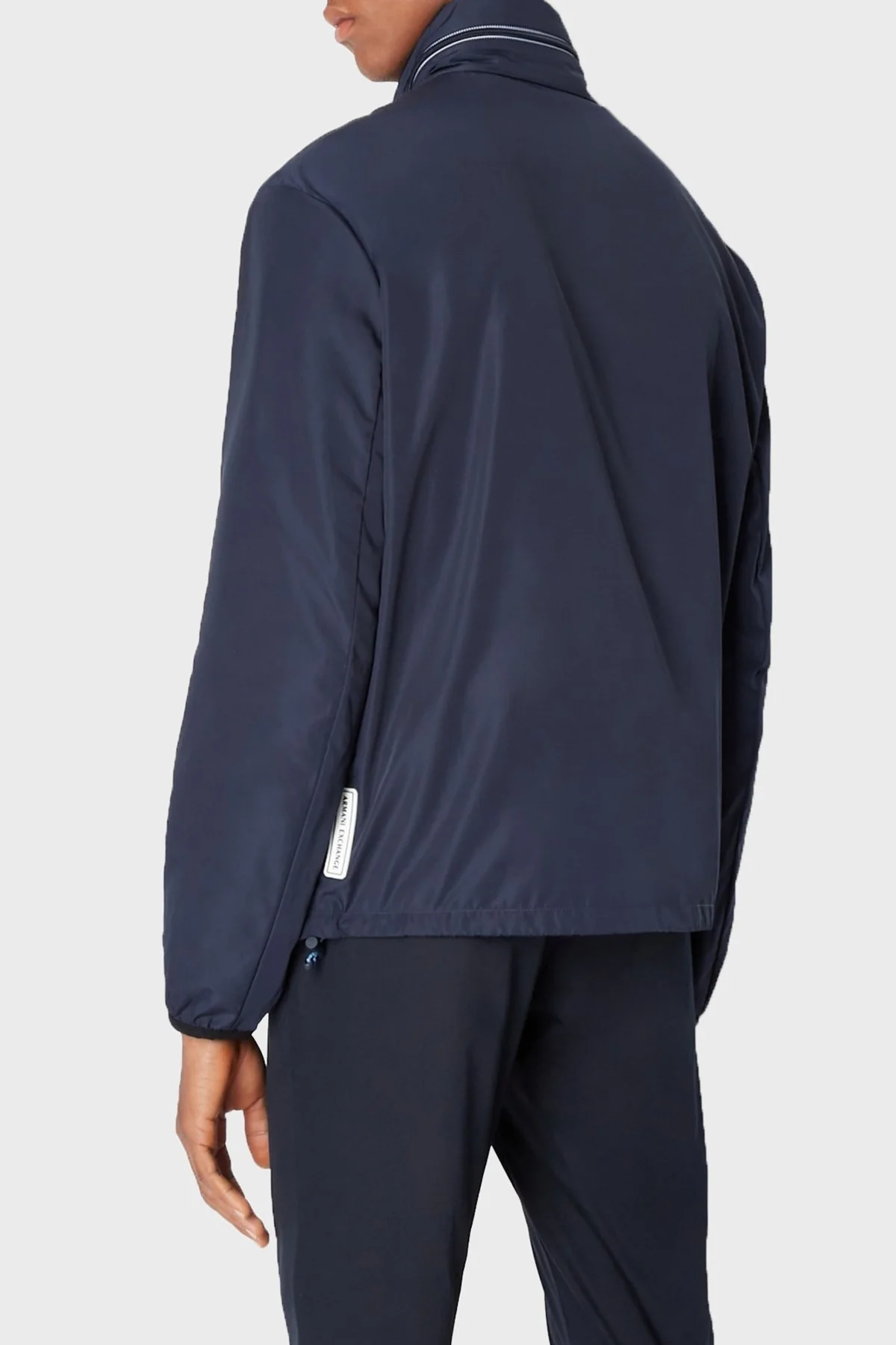 Armani Exchance Rüzgar Geçirmez Regular Fit Gizli Kapüşonlu Dik Yaka Erkek Ceket 8NZB07 ZNWFZ 15BA LACİVERT - 9