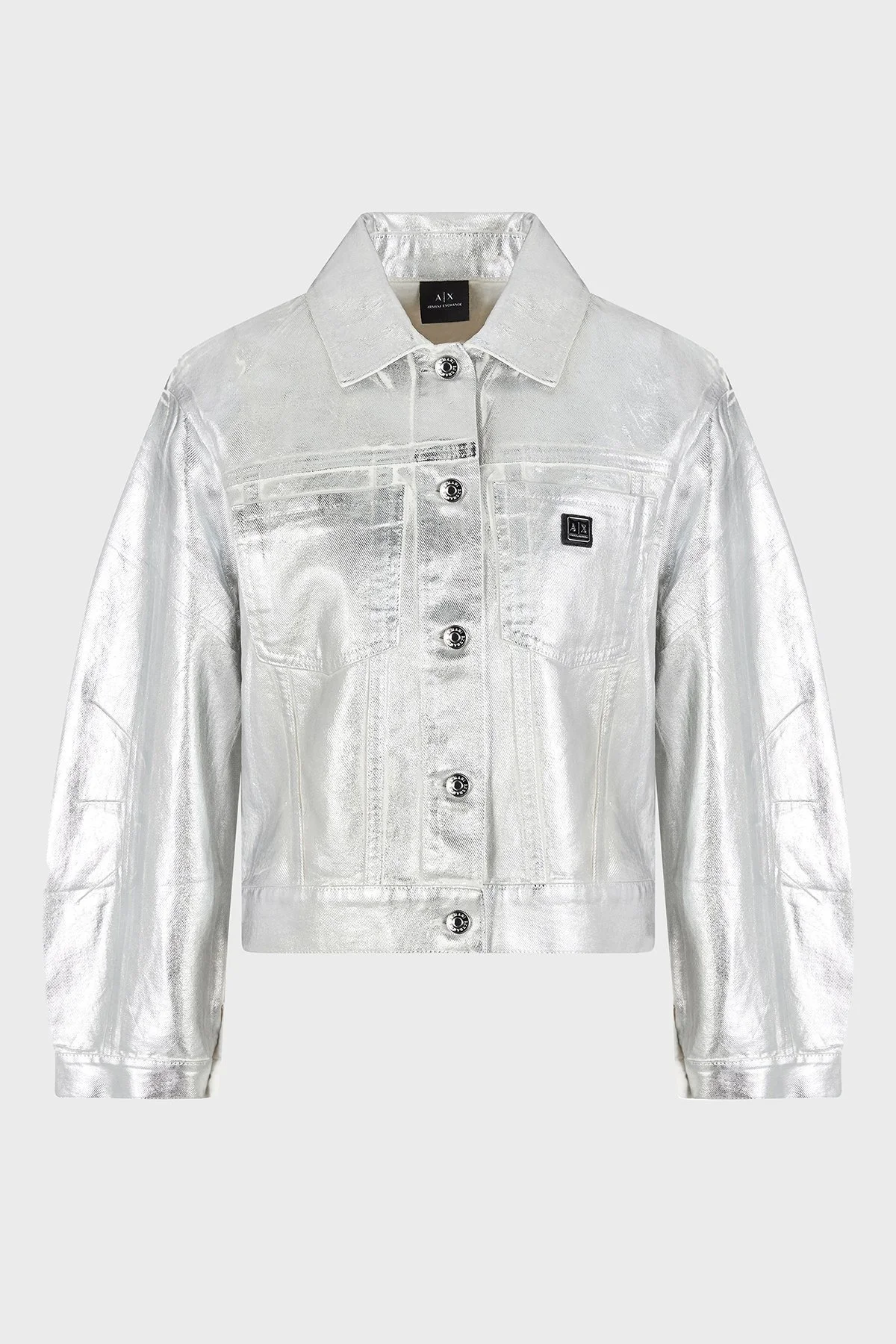 Armani Exchance Sert Pamuklu Regular Fit Metalik Bayan Ceket XW000098 AF10836 M8047 BAKIR - 10