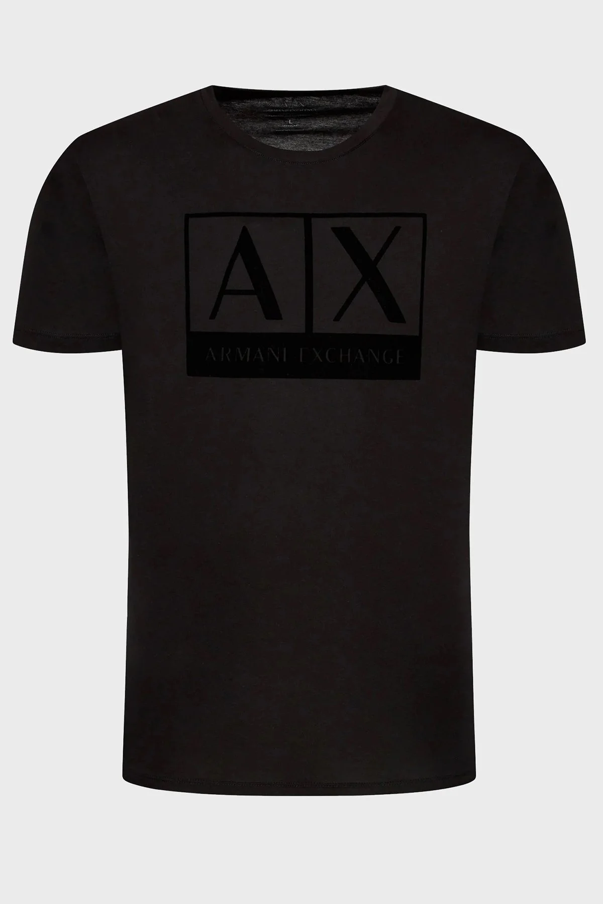 Armani Exchange % 100 Organik Pamuk Regular Fit Bisiklet Yaka Erkek T Shirt 6LZTKE ZJ8EZ 1200 SİYAH - 5