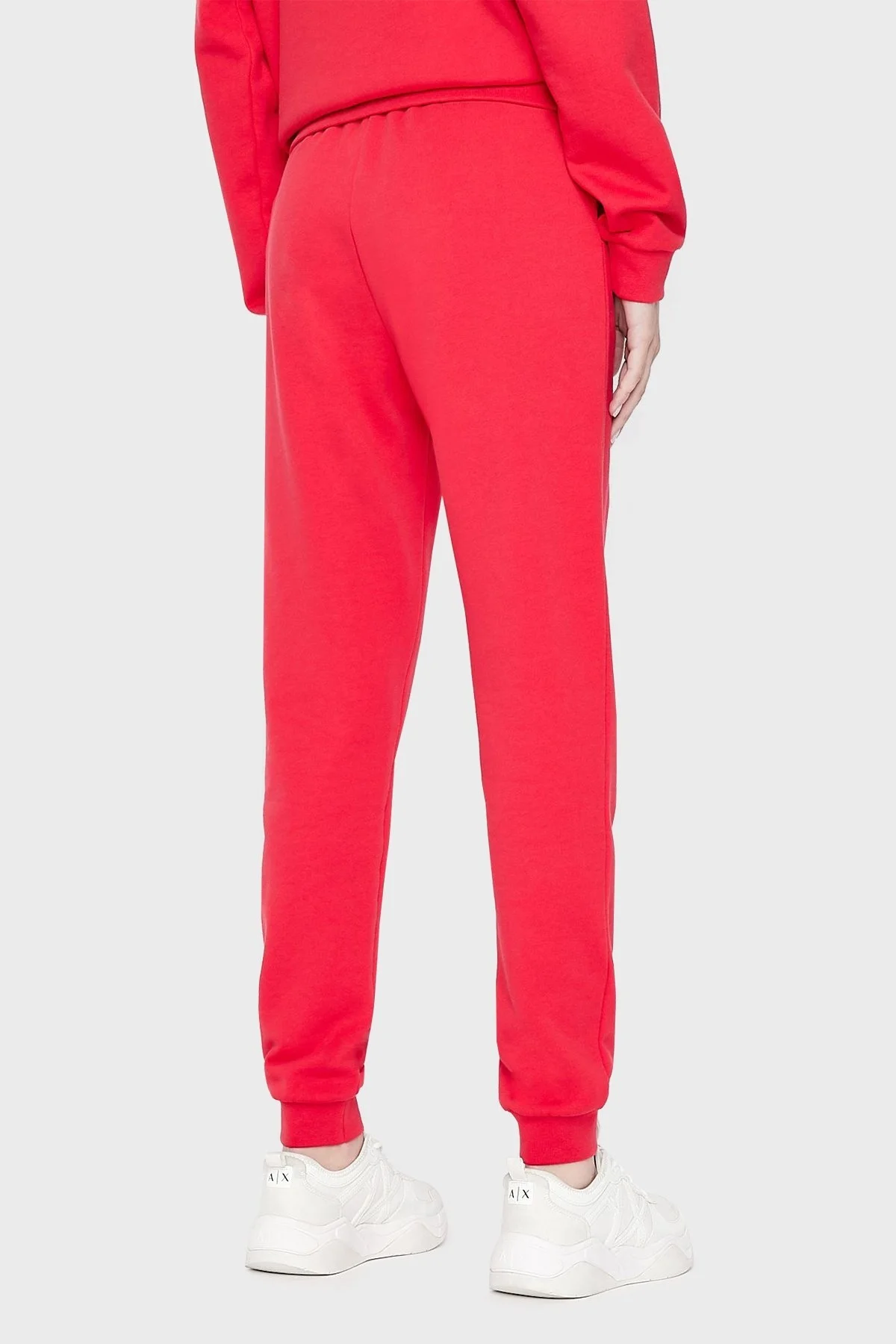 Armani Exchange % 100 Pamuk Belden Bağlamalı Regular Fit Bayan Pantolon 3LYP70 YJ68Z 14AC KIRMIZI - 4