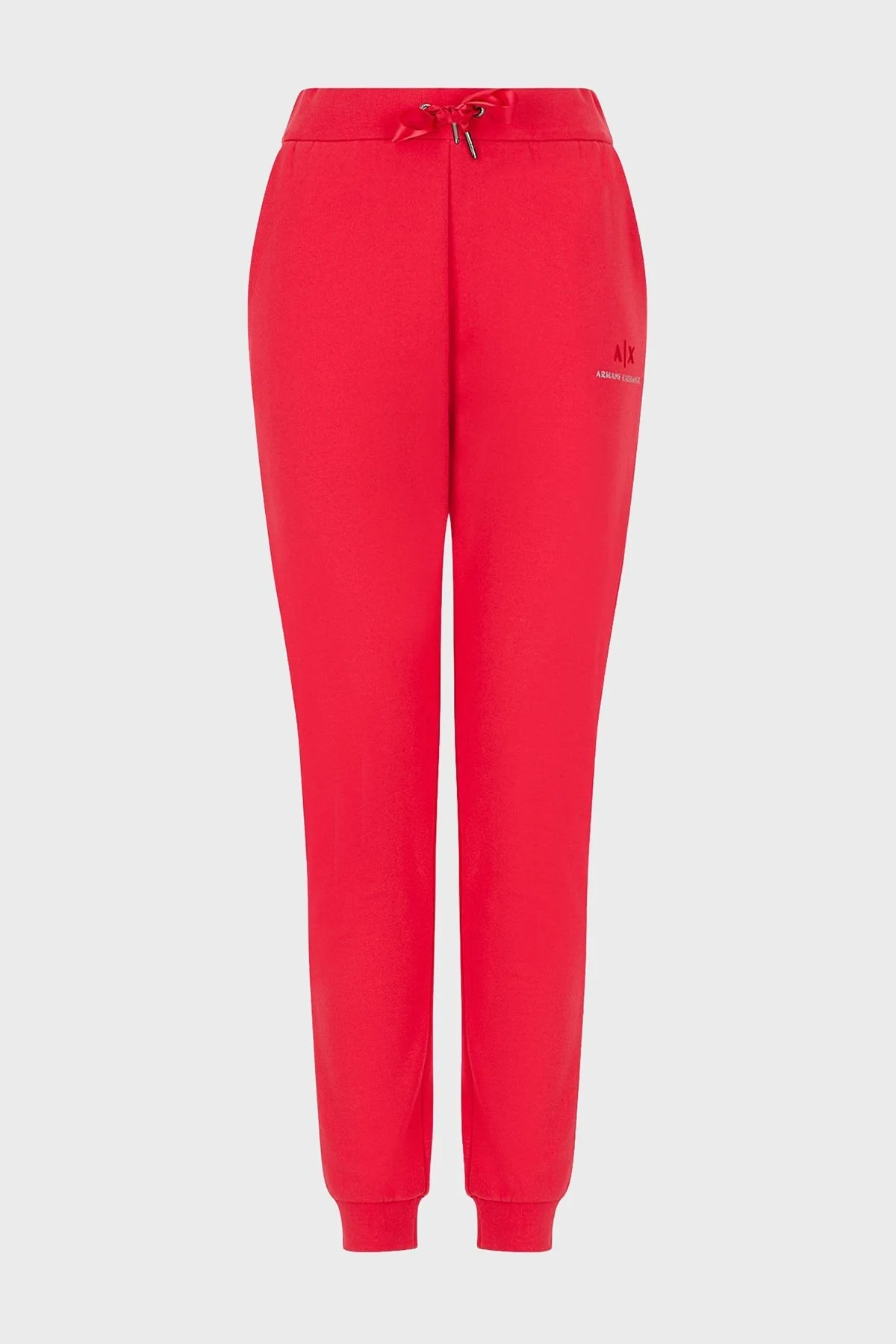 Armani Exchange % 100 Pamuk Belden Bağlamalı Regular Fit Bayan Pantolon 3LYP70 YJ68Z 14AC KIRMIZI - 5