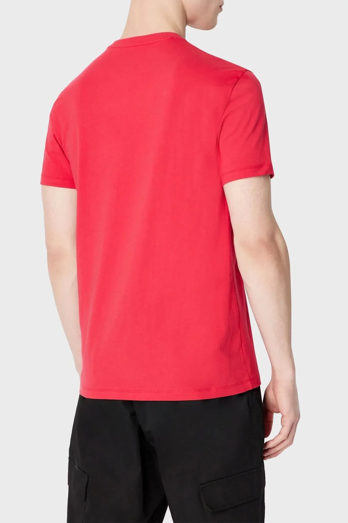 Armani Exchange % 100 Pamuk Bisiklet Yaka Regular Fit Erkek T Shirt 3RZTFD ZJH4Z 14AQ KIRMIZI - 2
