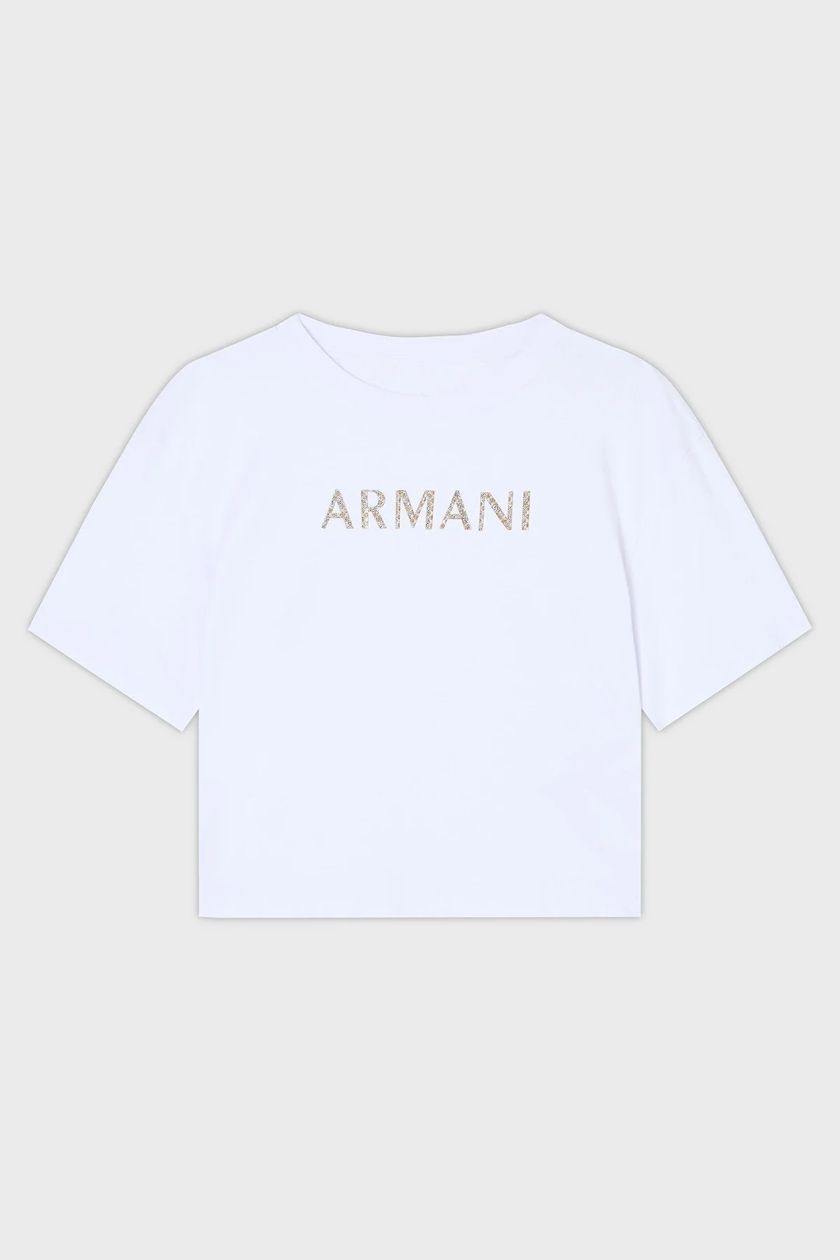 Armani Exchange % 100 Pamuk Cropped Fit Bisiklet Yaka Logolu Bayan T Shirt XW001364 AF15085 U0002 BEYAZ - 5