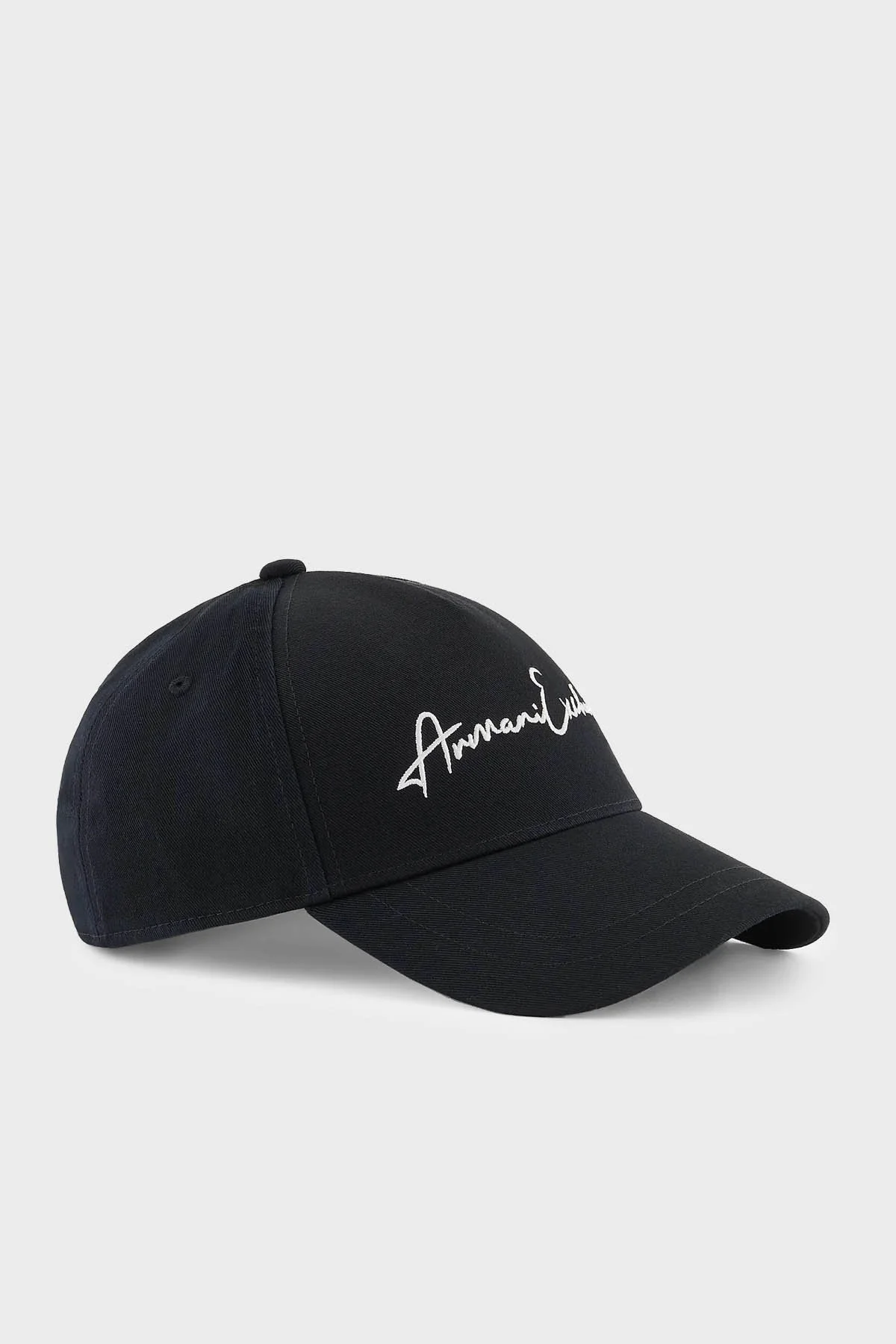 Armani Exchange % 100 Pamuk Gabardin Erkek Şapka 954224 CC516 14439 LACİVERT-BEYAZ - 1