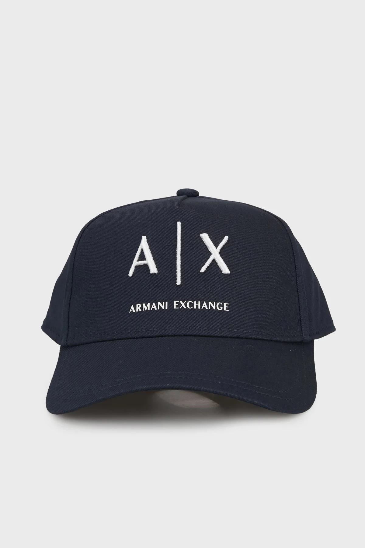 Armani Exchange % 100 Pamuk Logolu Erkek Şapka XM002696 AF15502 MB106 Lacivert Beyaz - 1