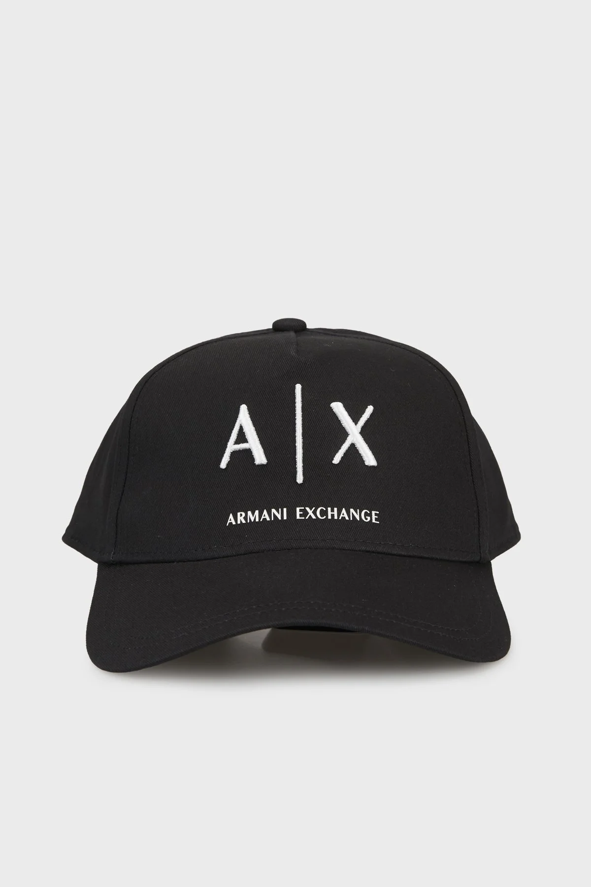 Armani Exchange % 100 pamuk Logolu Erkek Şapka XM002696 AF15502 MC024 Siyah Beyaz - 1