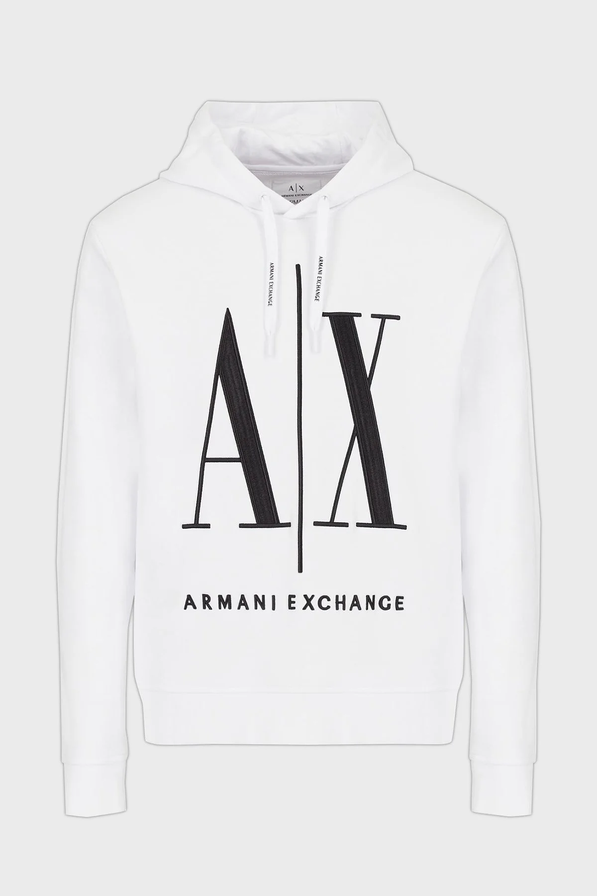 Armani Exchange % 100 Pamuk Logolu Regular Fit Kapüşonlu Erkek Sweat 8NZMPC ZJ1ZZ 1100 BEYAZ - 4