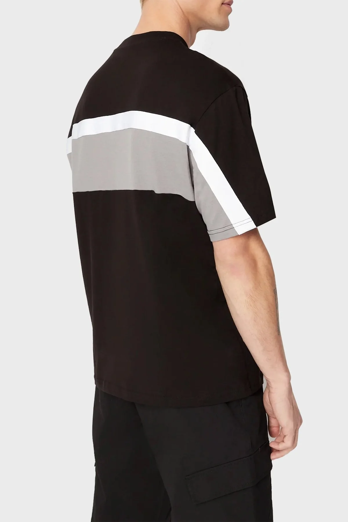 Armani Exchange % 100 Pamuk Loose Fit Bisiklet Yaka Erkek T Shirt 3RZMFD ZJGEZ 52AF SİYAH - 4