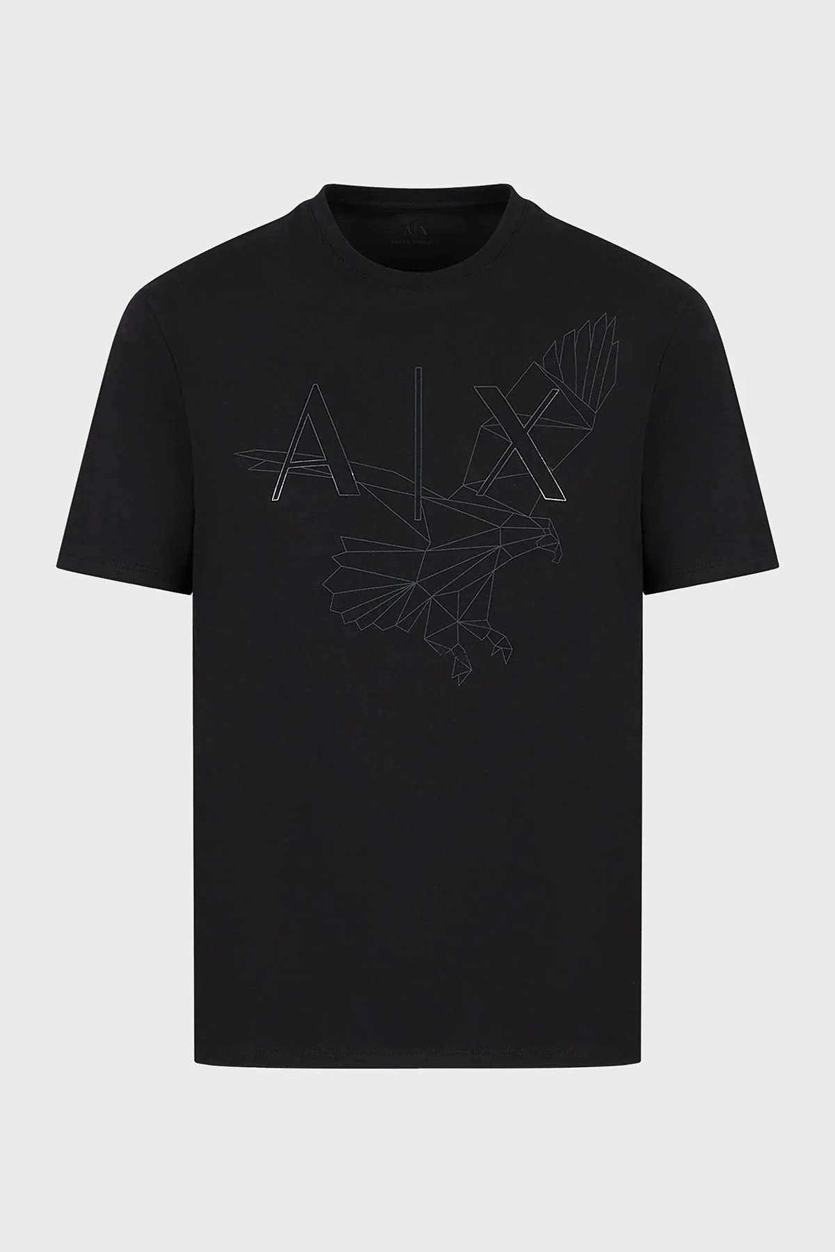Armani Exchange % 100 Pamuk Regular Fit Bisiklet Yaka Erkek T Shirt 3RZTBF ZJ9TZ 1200 SİYAH - 4