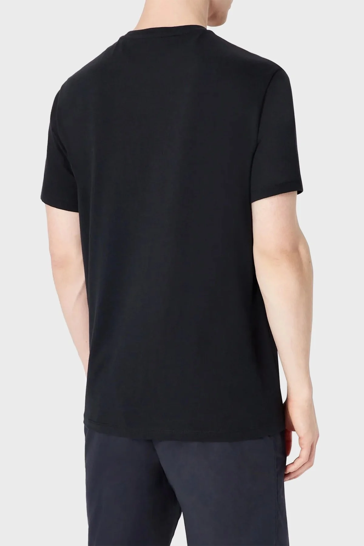 Armani Exchange % 100 Pamuk Regular Fit Bisiklet Yaka Erkek T Shirt 3RZTBF ZJ9TZ 1510 LACİVERT - 2