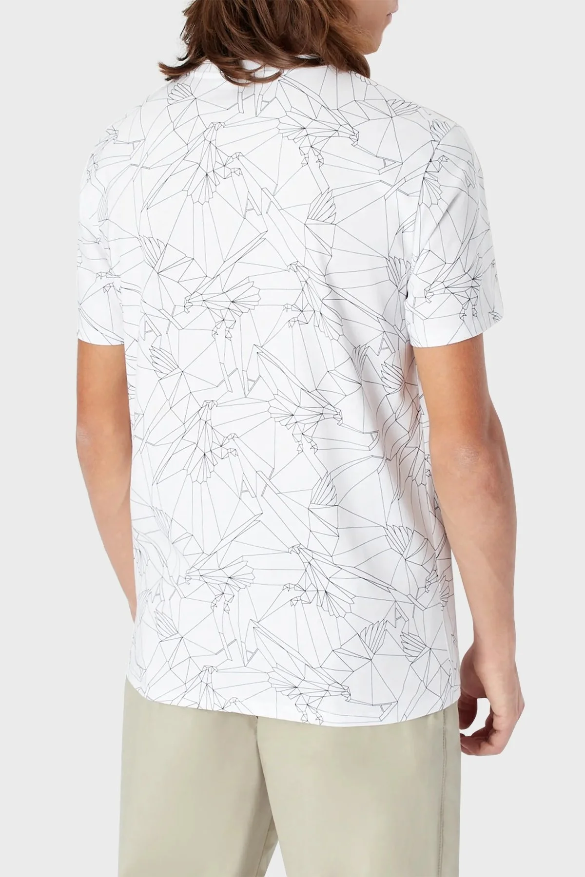 Armani Exchange % 100 Pamuk Regular Fit Bisiklet Yaka Erkek T Shirt 3RZTBP ZJ9TZ 01EK BEYAZ - 2