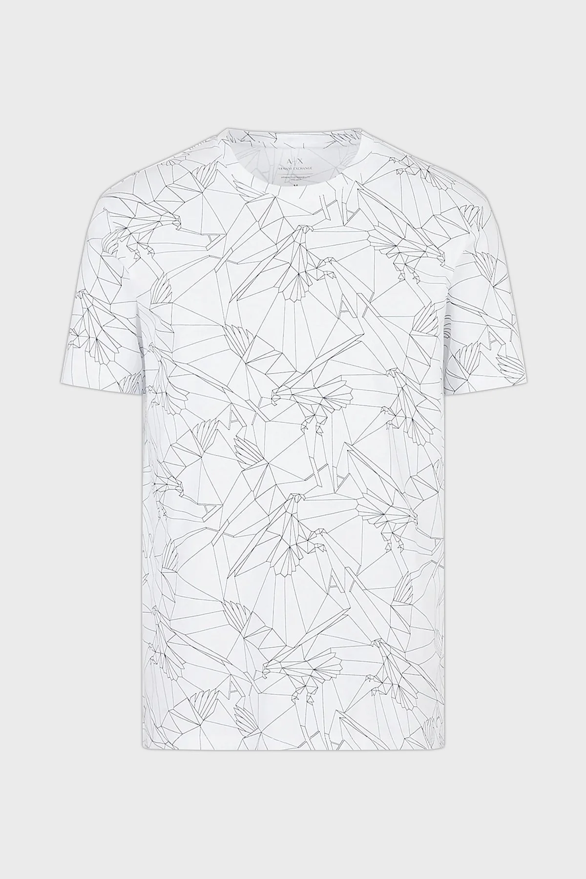 Armani Exchange % 100 Pamuk Regular Fit Bisiklet Yaka Erkek T Shirt 3RZTBP ZJ9TZ 01EK BEYAZ - 4